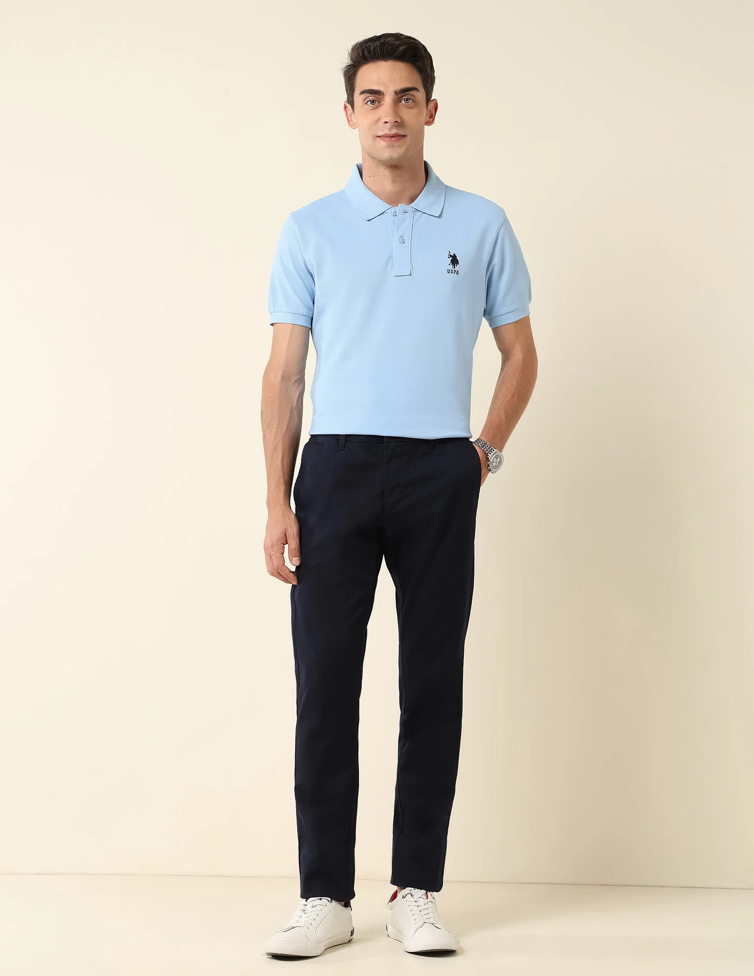 Slim Fit Pure Cotton Polo Shirt - Image 3