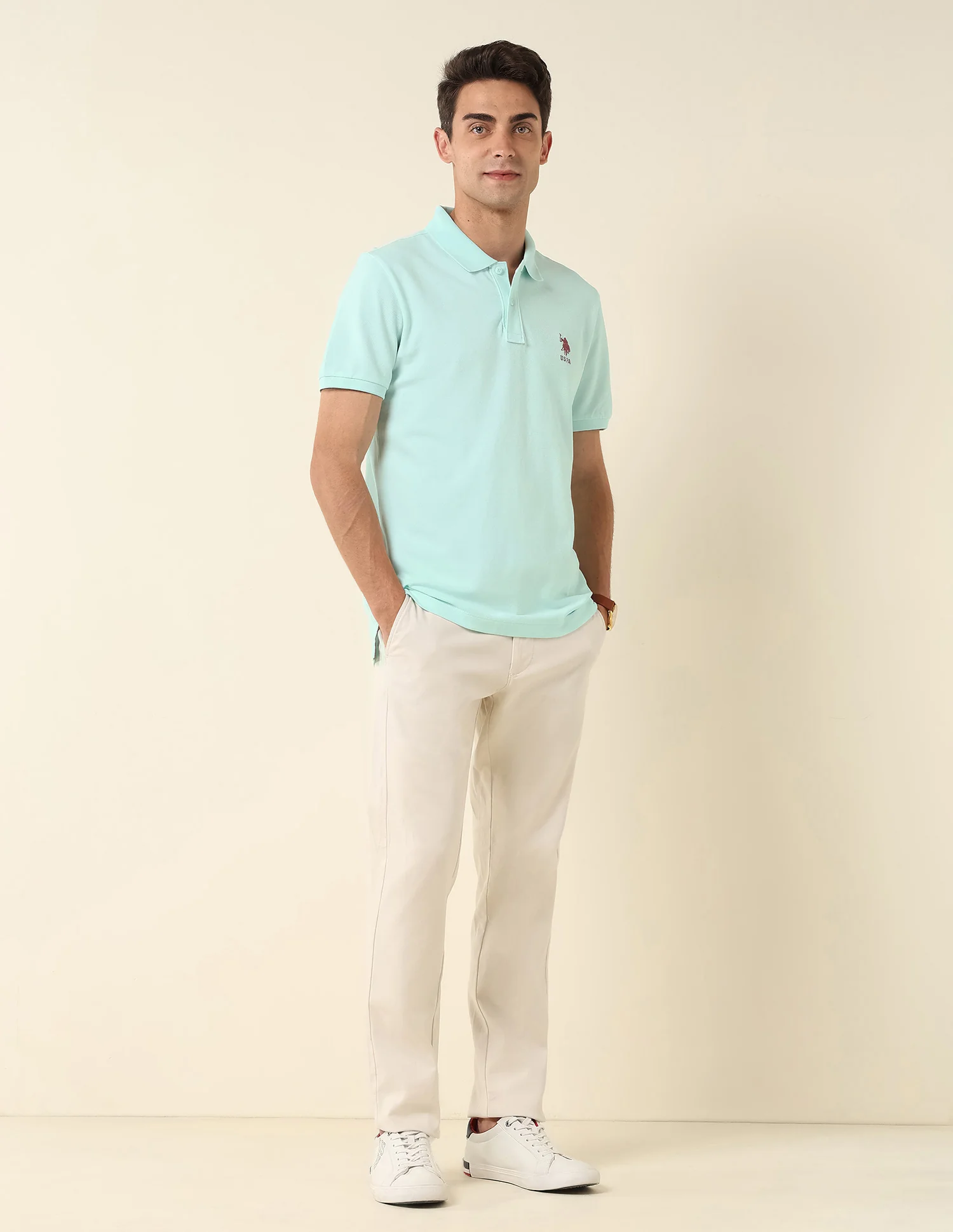 Slim Fit Pure Cotton Polo Shirt - Image 3