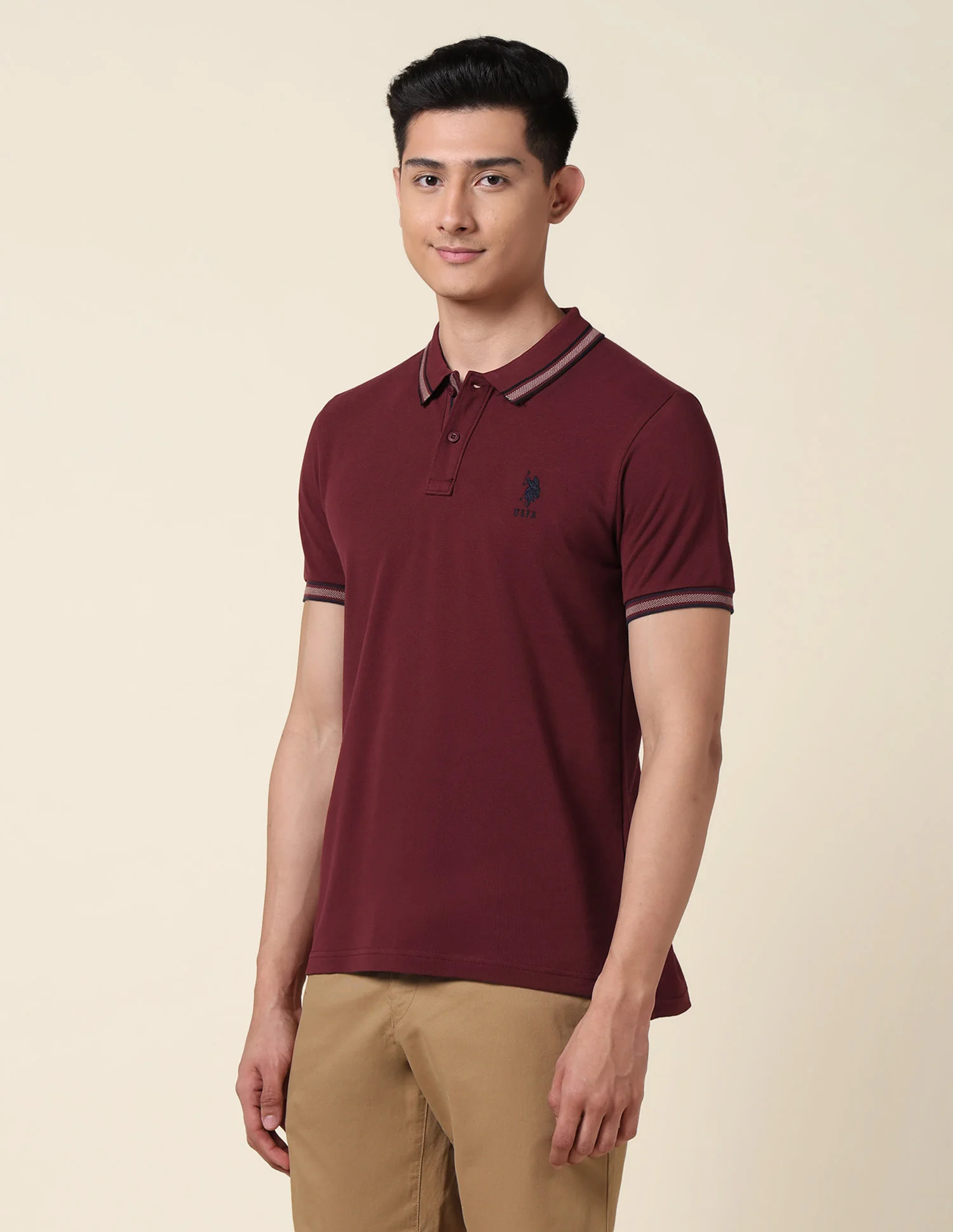 Slim Fit Pure Cotton Polo Shirt - Image 4