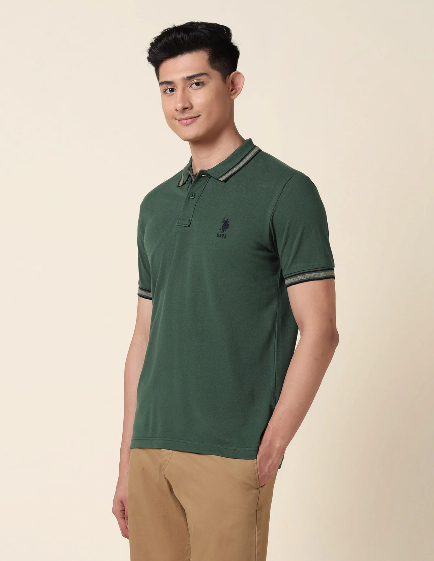 Slim Fit Pure Cotton Polo Shirt - Image 4