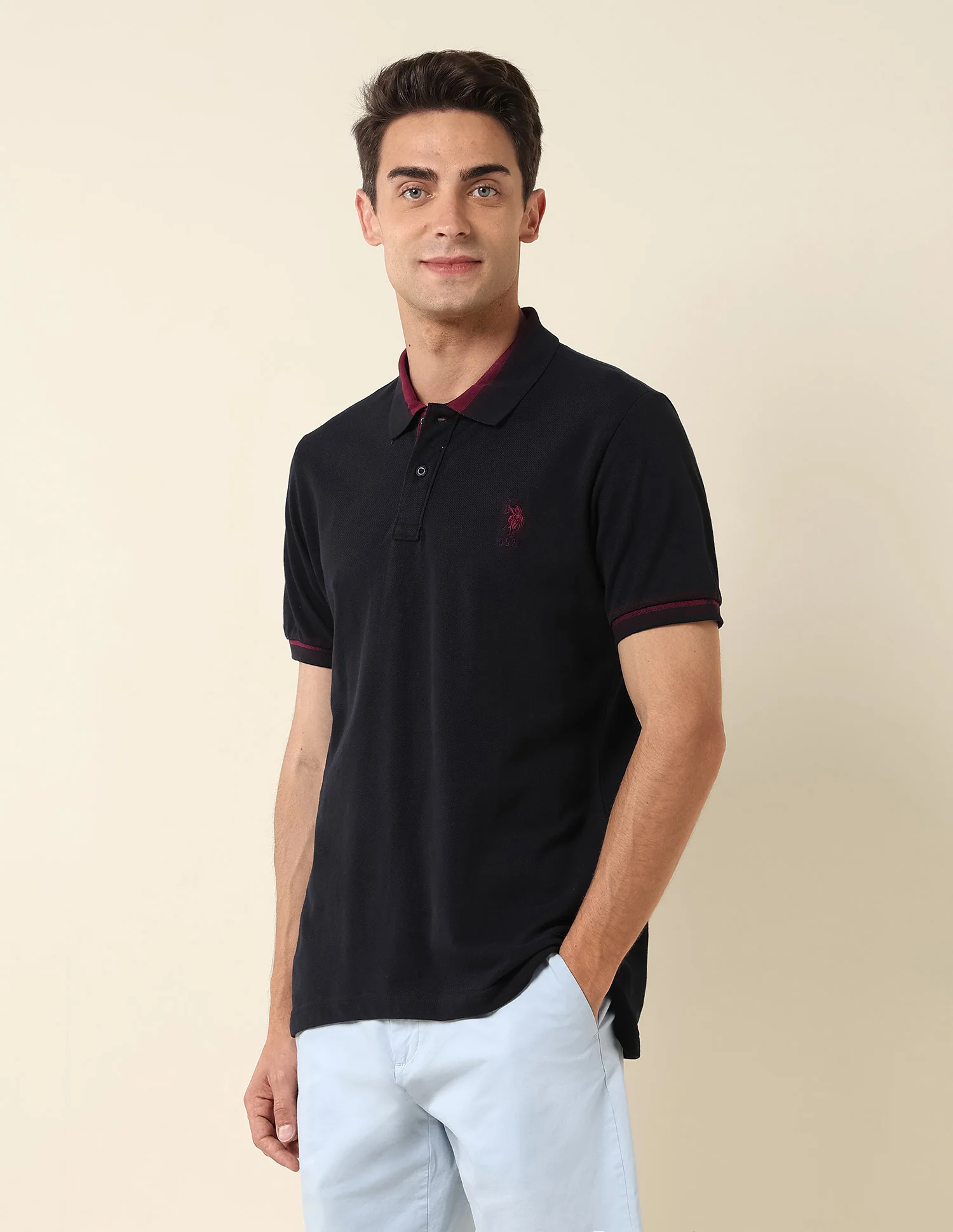 Slim Fit Pure Cotton Polo Shirt - Image 4