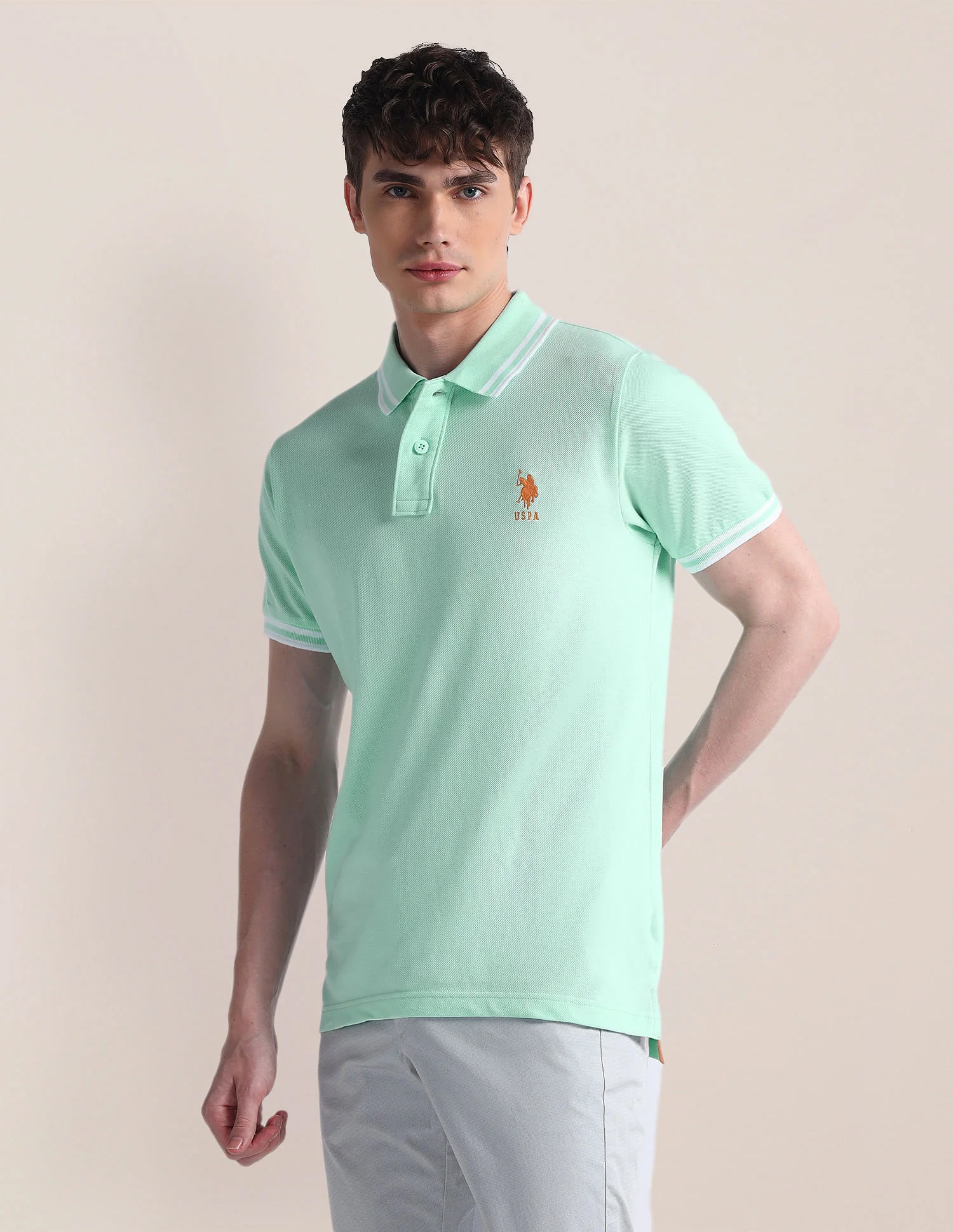 Slim Fit Pure Cotton Polo Shirt - Image 4