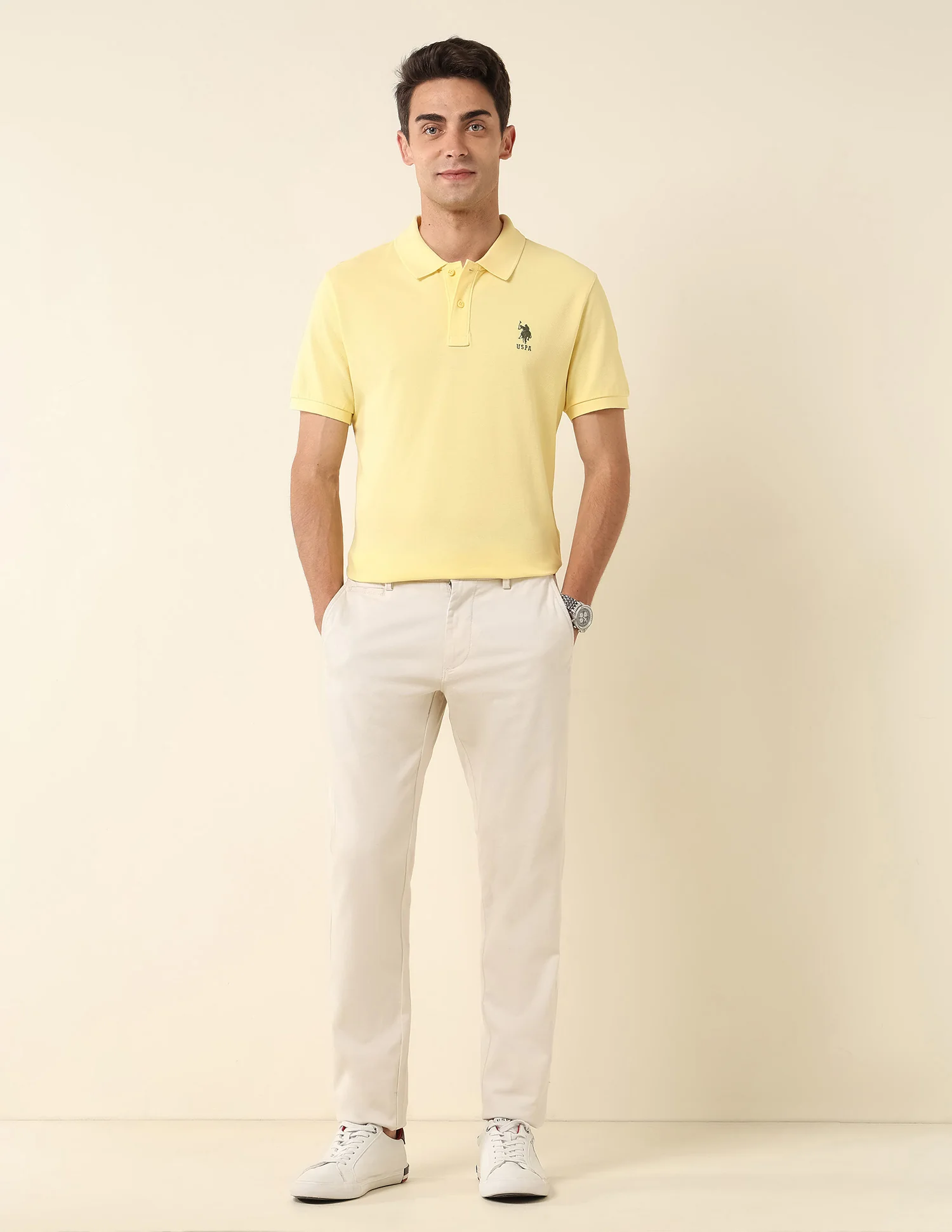 Slim Fit Pure Cotton Polo Shirt - Image 3
