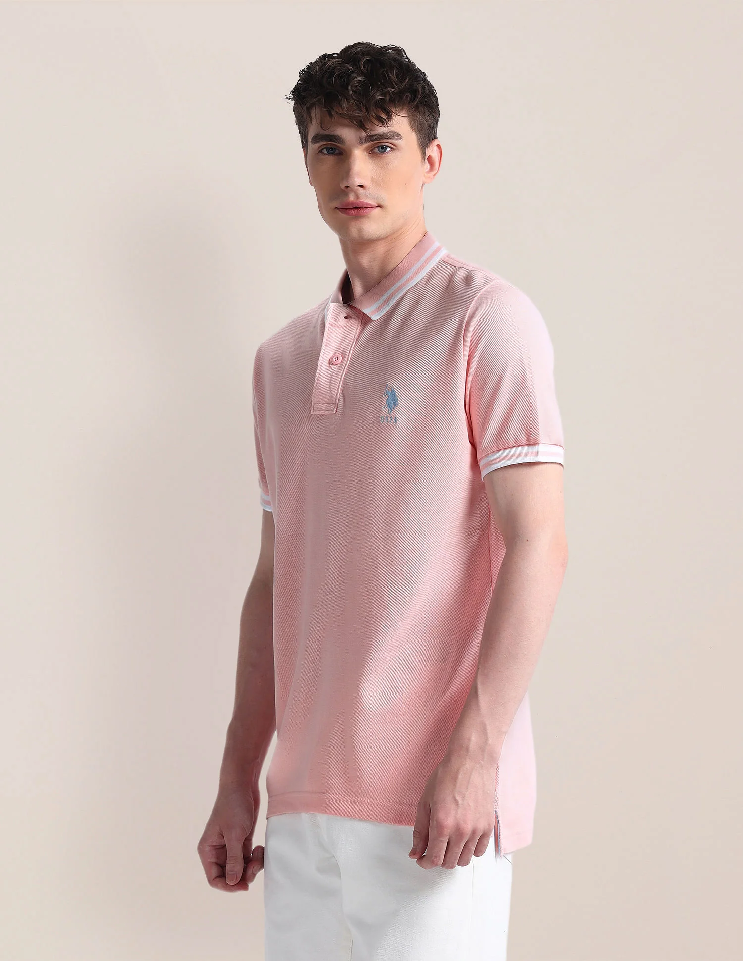 Slim Fit Pure Cotton Polo Shirt - Image 3