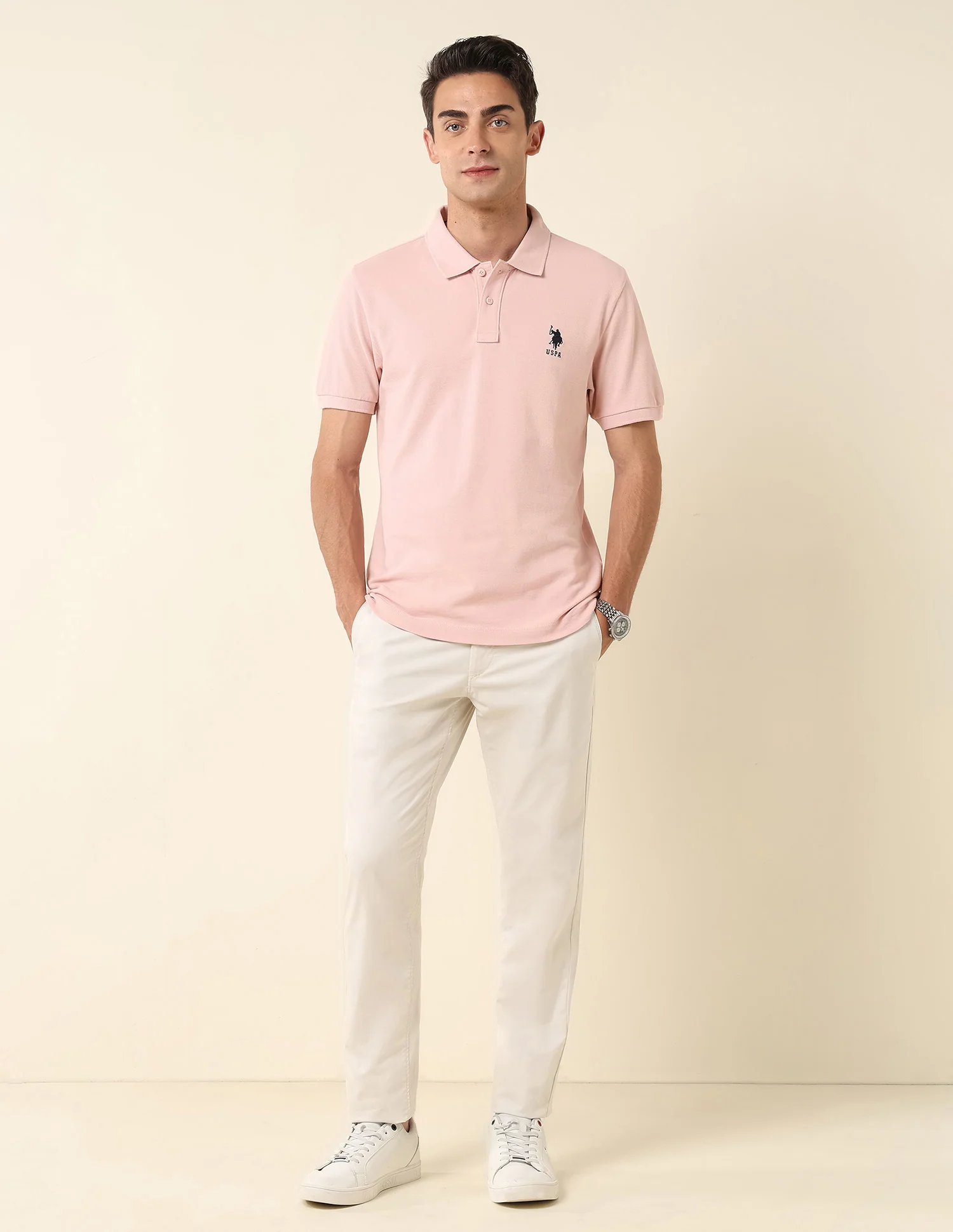 Slim Fit Pure Cotton Polo Shirt - Image 3