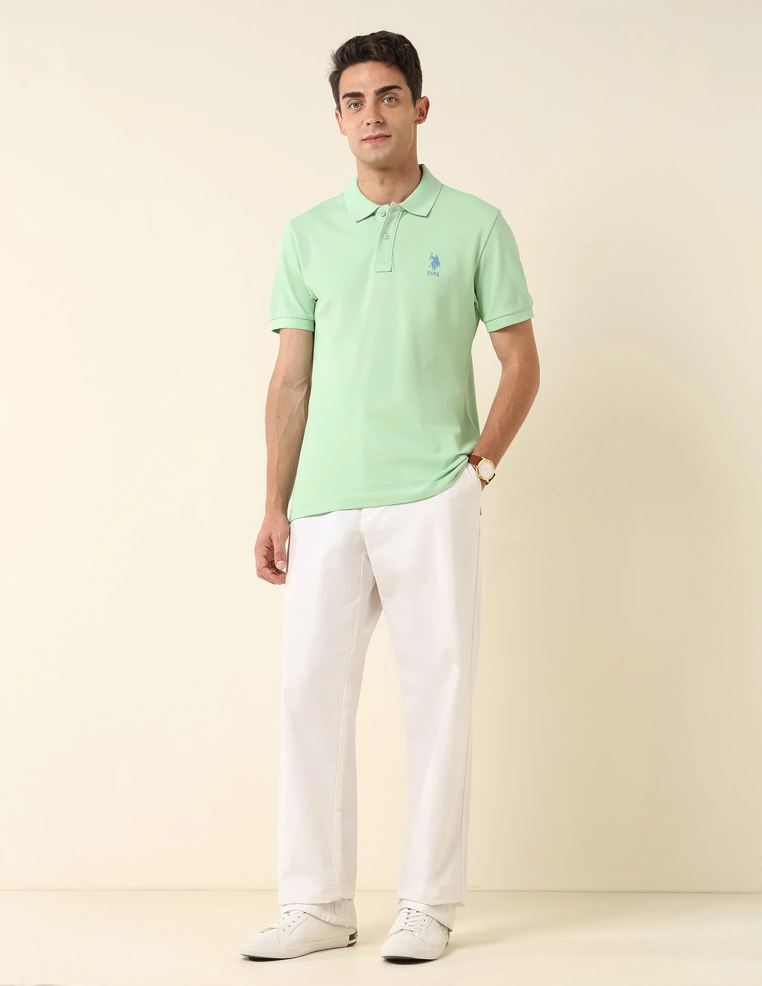 Slim Fit Pure Cotton Polo Shirt - Image 3
