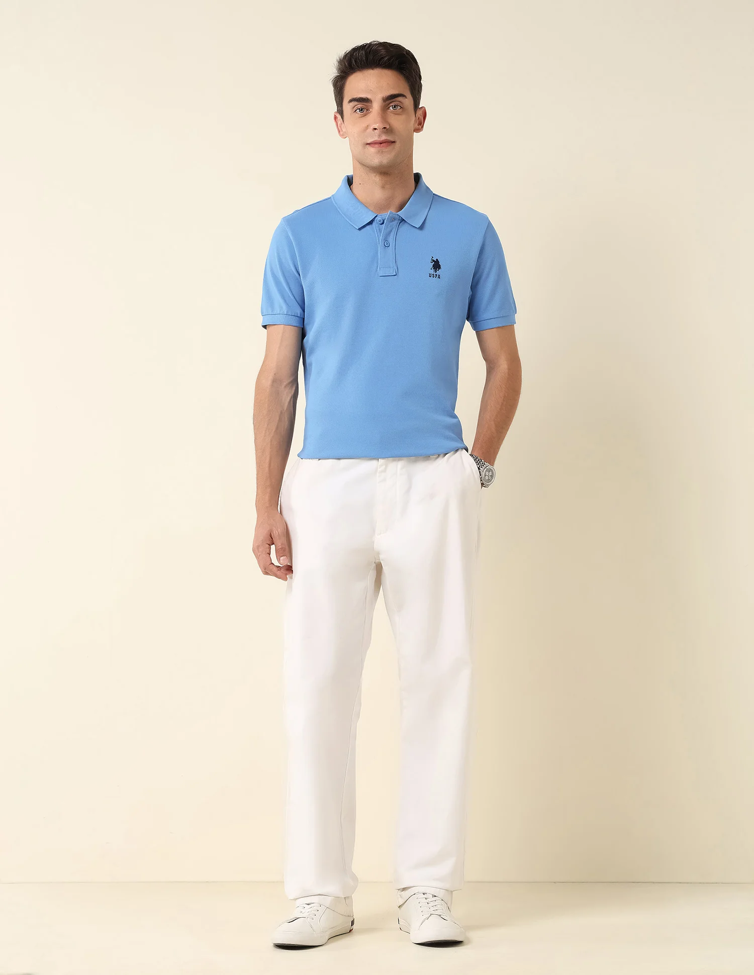 Slim Fit Pure Cotton Polo Shirt - Image 3