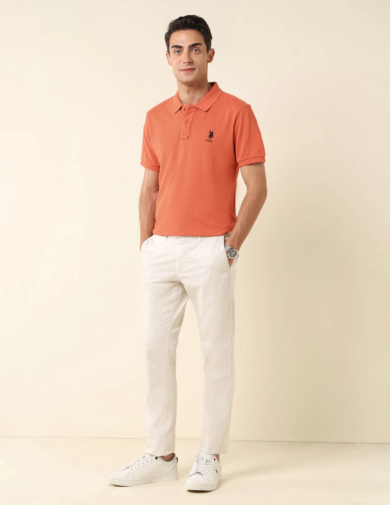 Slim Fit Pure Cotton Polo Shirt - Image 3