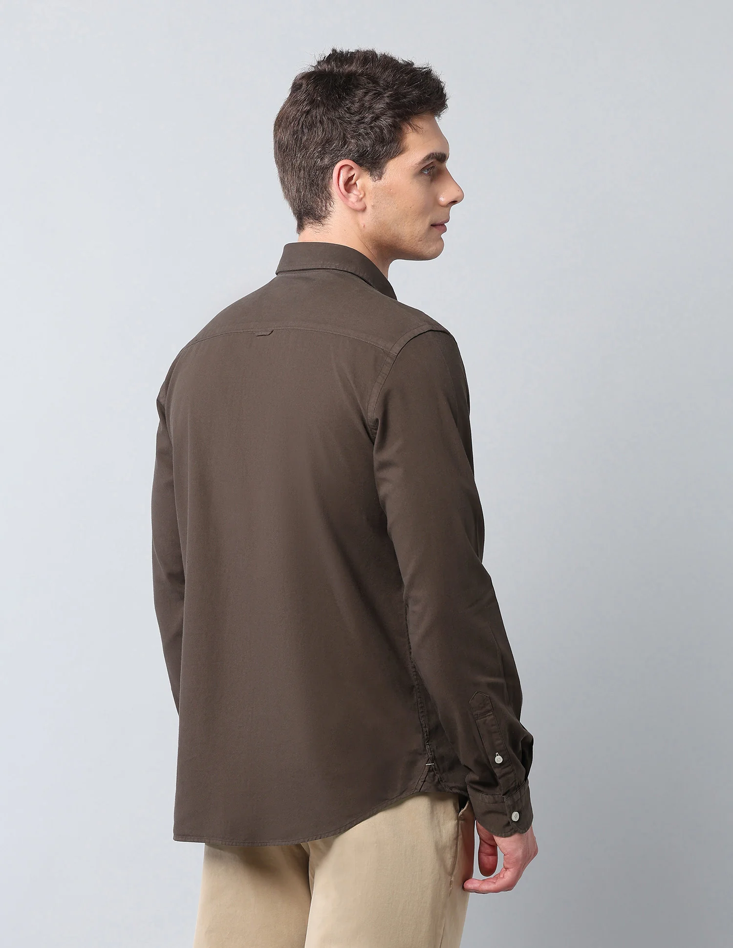 Slim Fit Pure Cotton Twill Shirt - Image 5