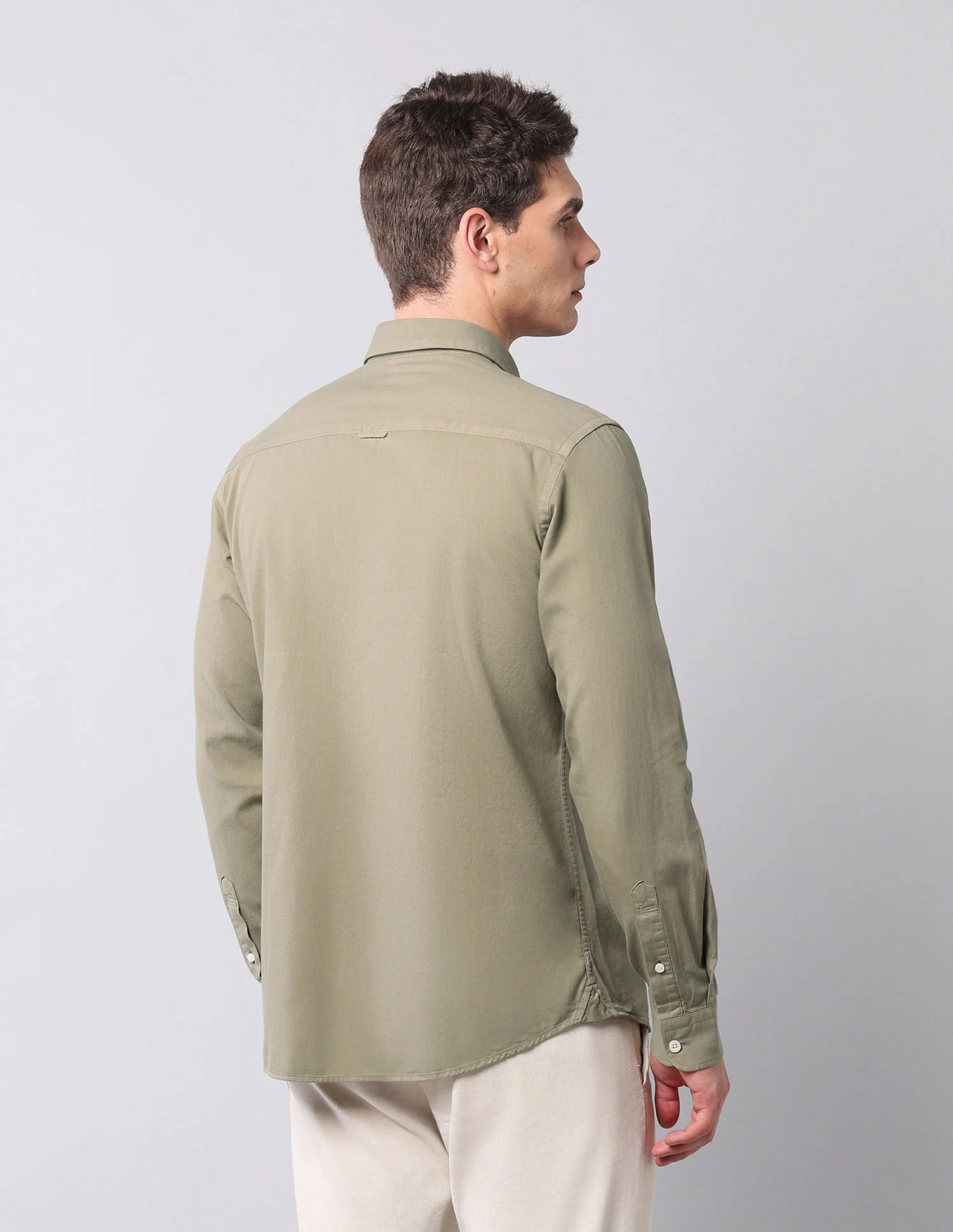 Slim Fit Pure Cotton Twill Shirt - Image 5
