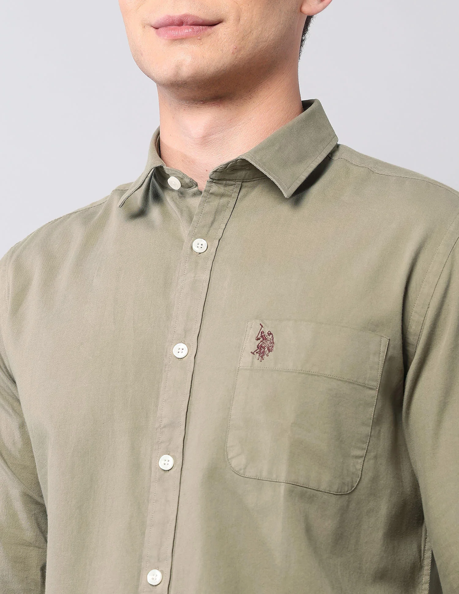 Slim Fit Pure Cotton Twill Shirt - Image 7