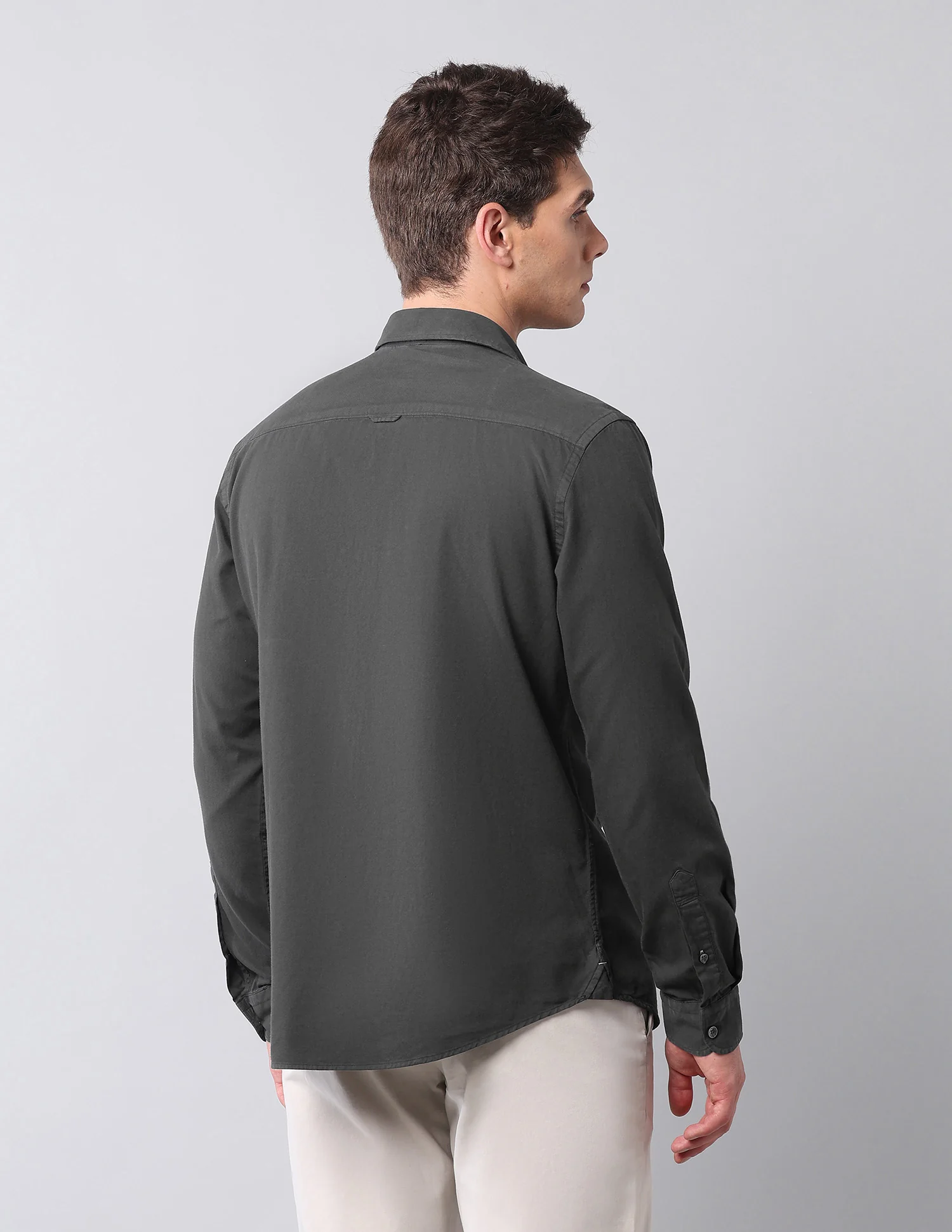Slim Fit Pure Cotton Twill Shirt - Image 5