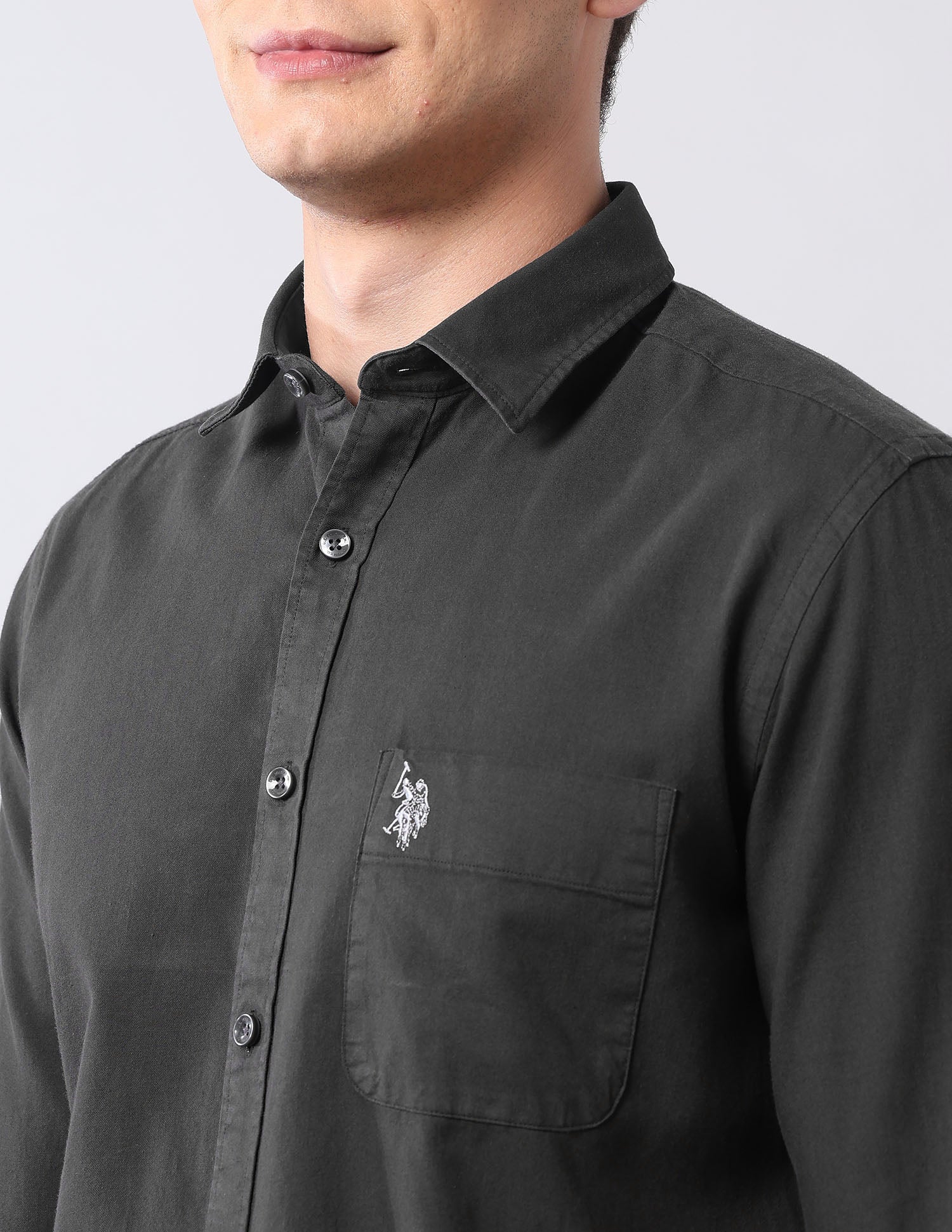 Slim Fit Pure Cotton Twill Shirt - Image 7