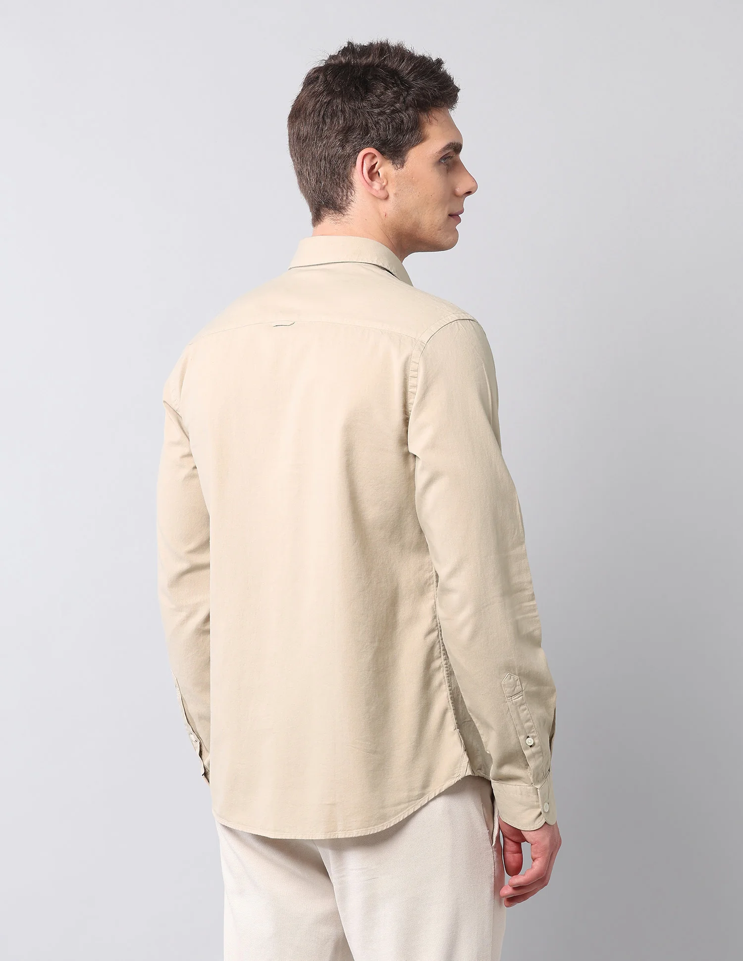 Slim Fit Pure Cotton Twill Shirt - Image 5