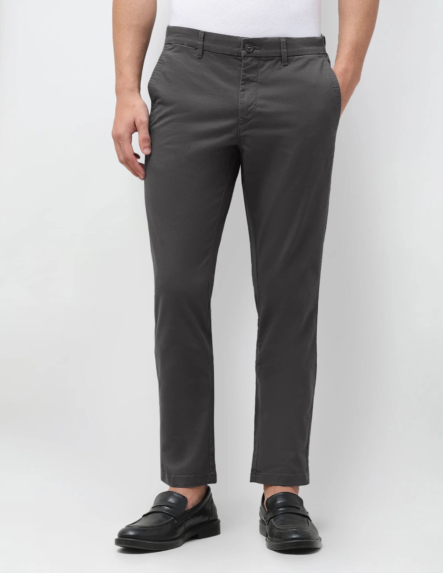 Slim Fit Satin Trousers - Image 6