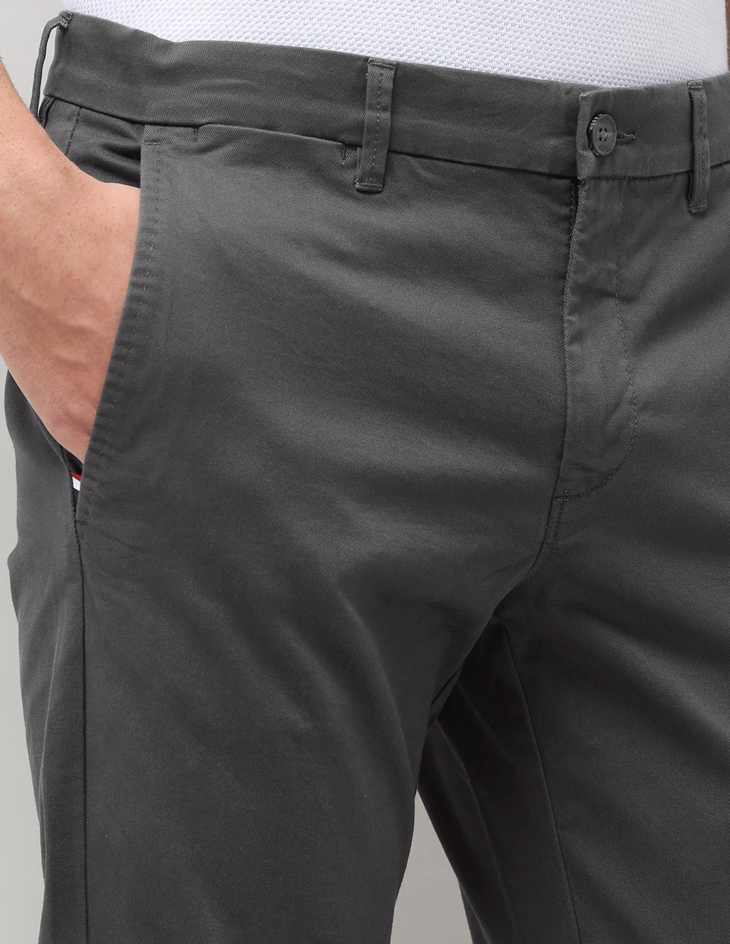 Slim Fit Satin Trousers - Image 7