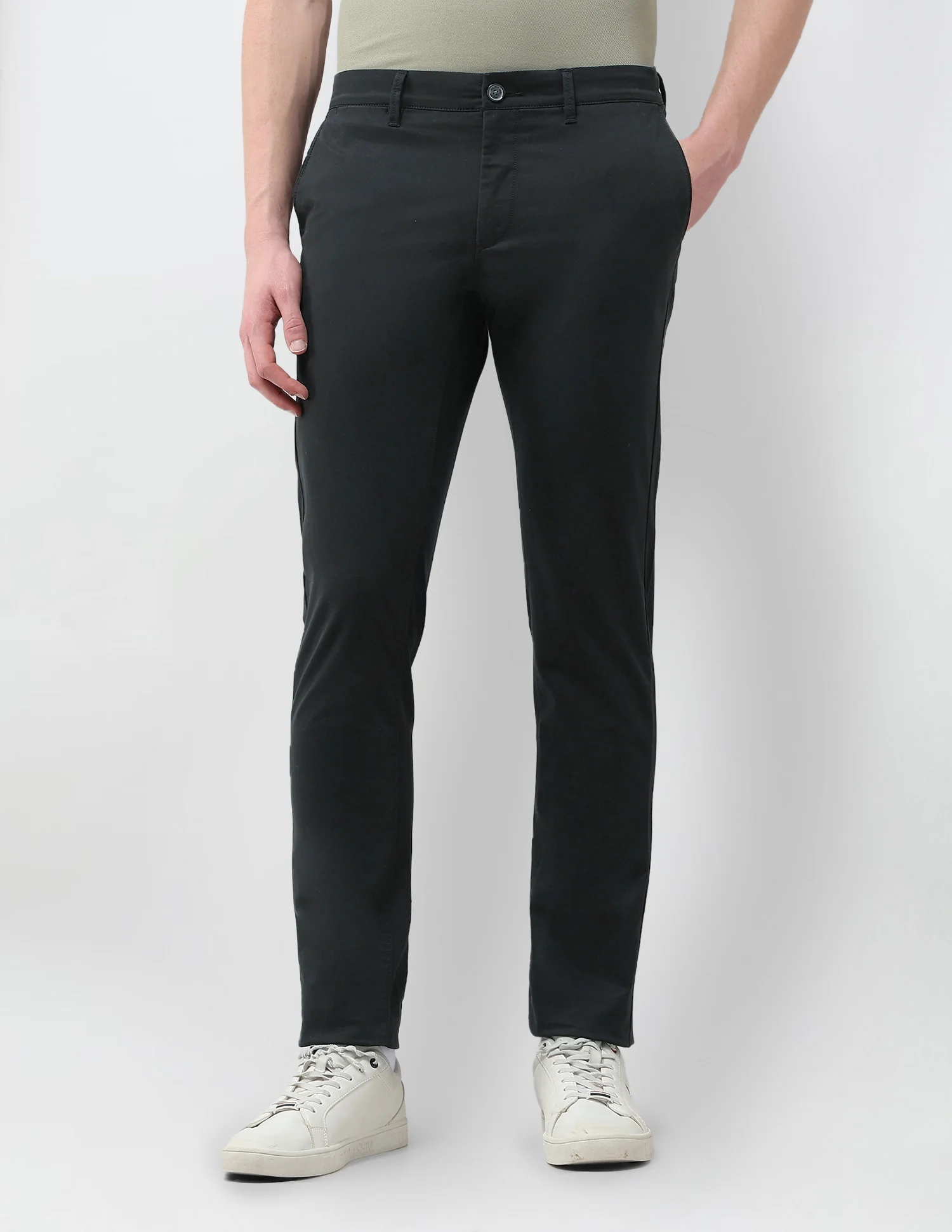 Slim Fit Satin Trousers - Image 6