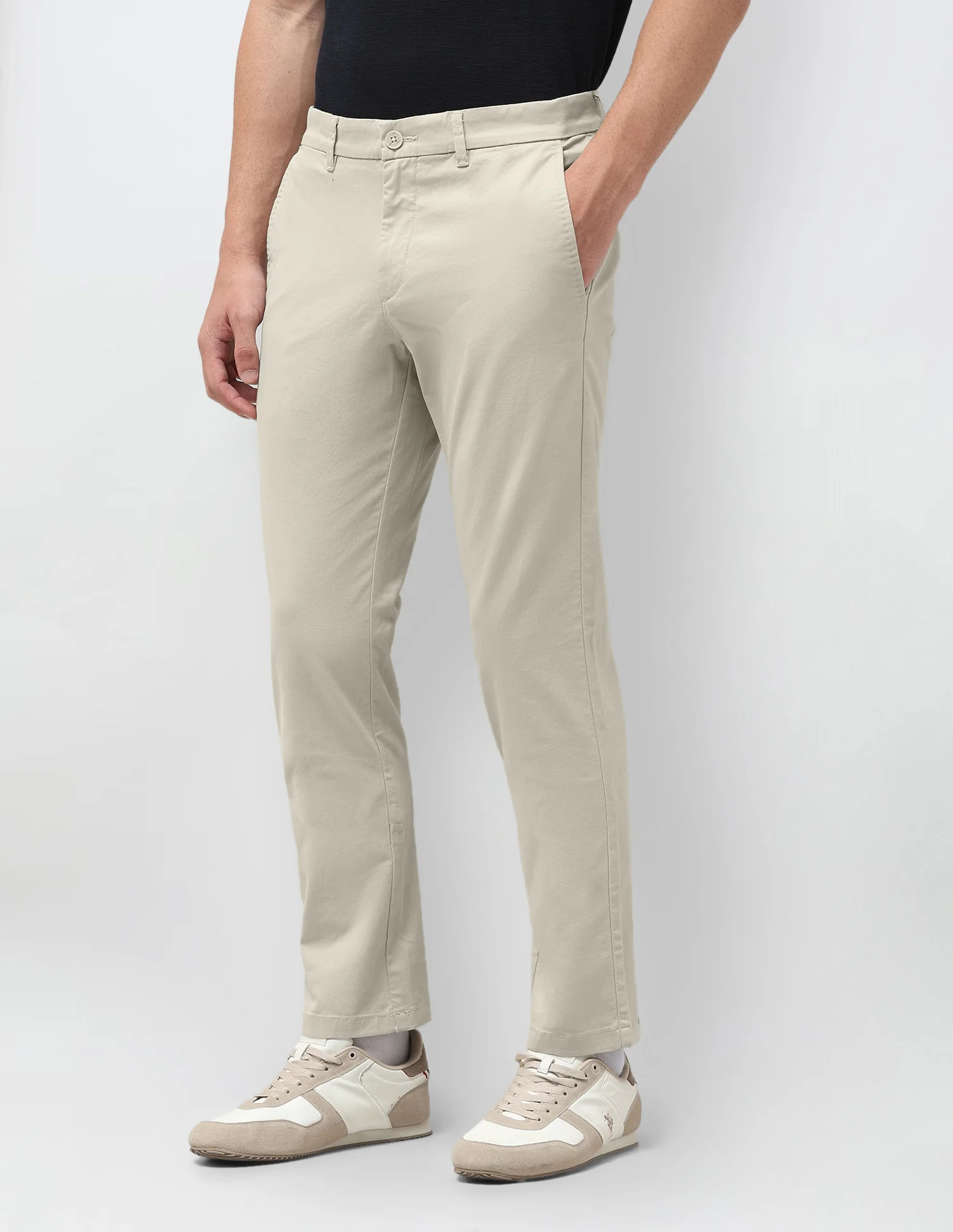Slim Fit Satin Trousers - Image 4