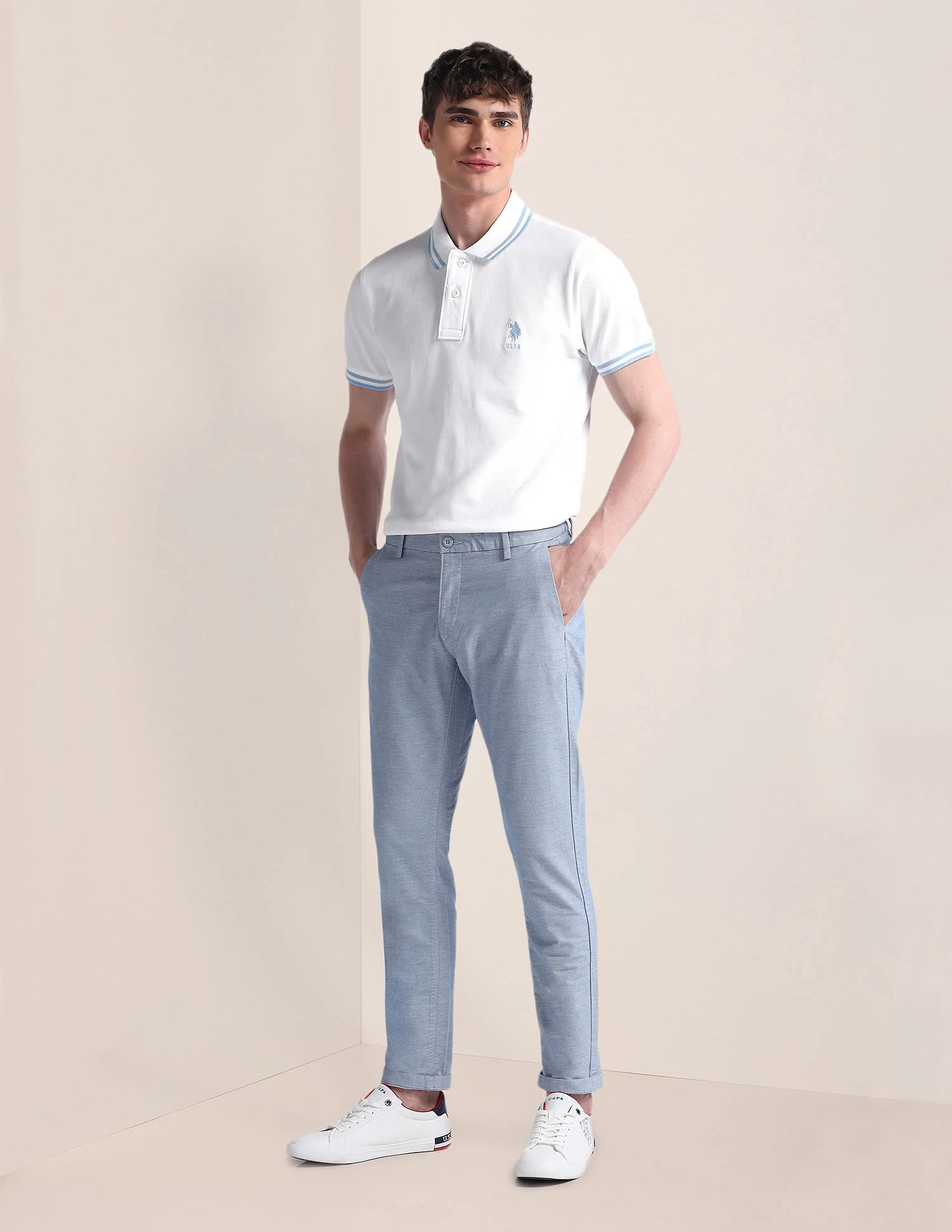 Slim Fit Short Sleeve Polo Shirt - Image 3