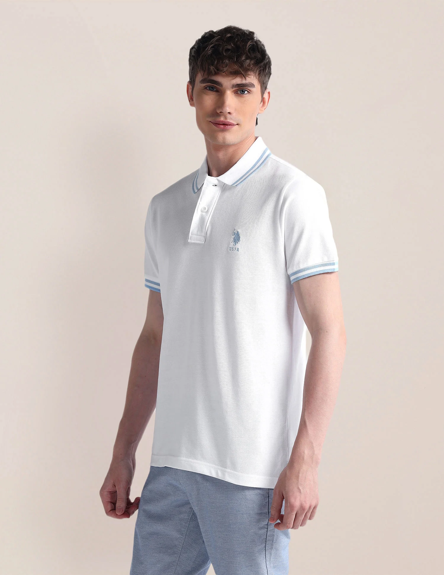 Slim Fit Short Sleeve Polo Shirt - Image 4