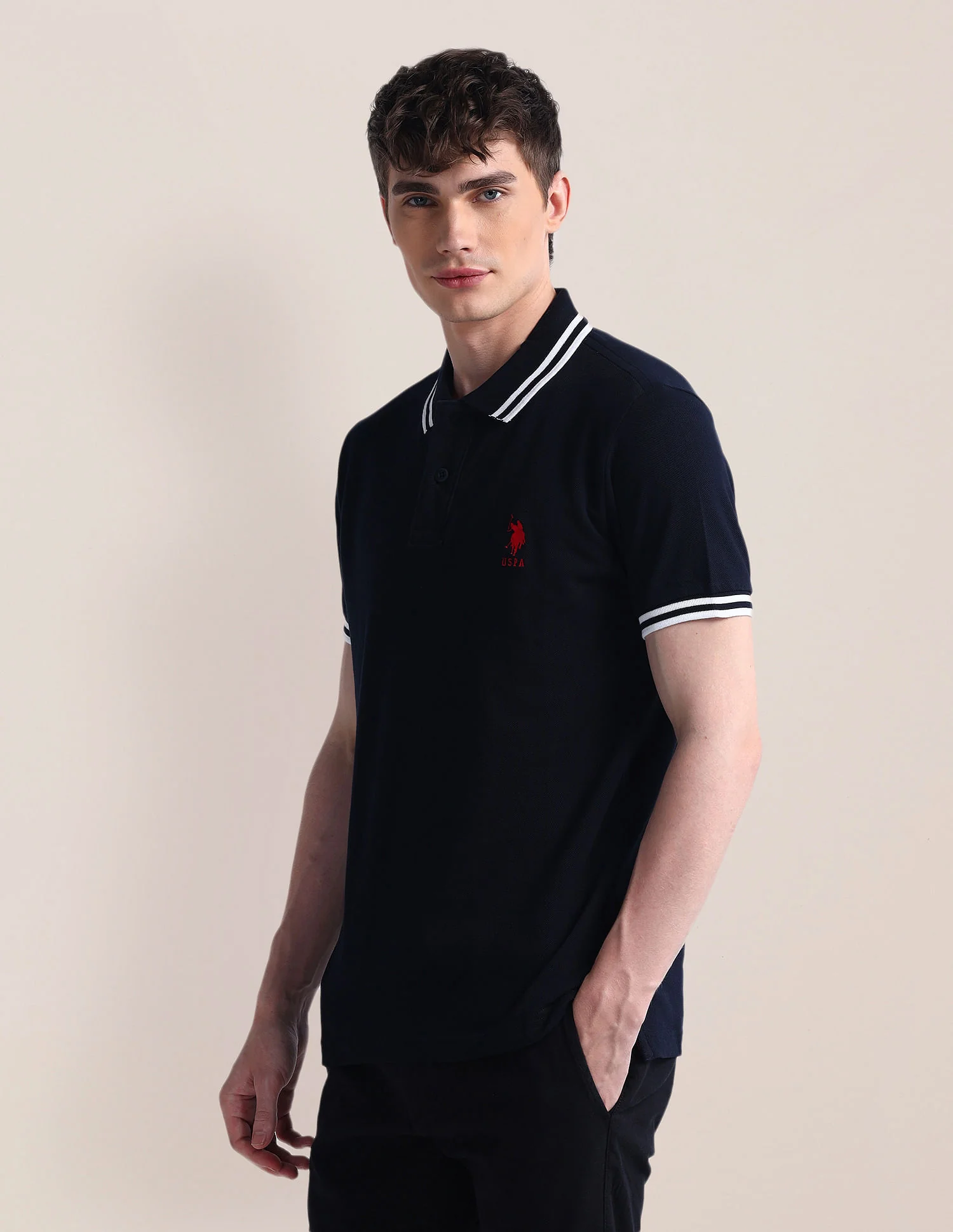 Slim Fit Short Sleeve Polo Shirt - Image 4