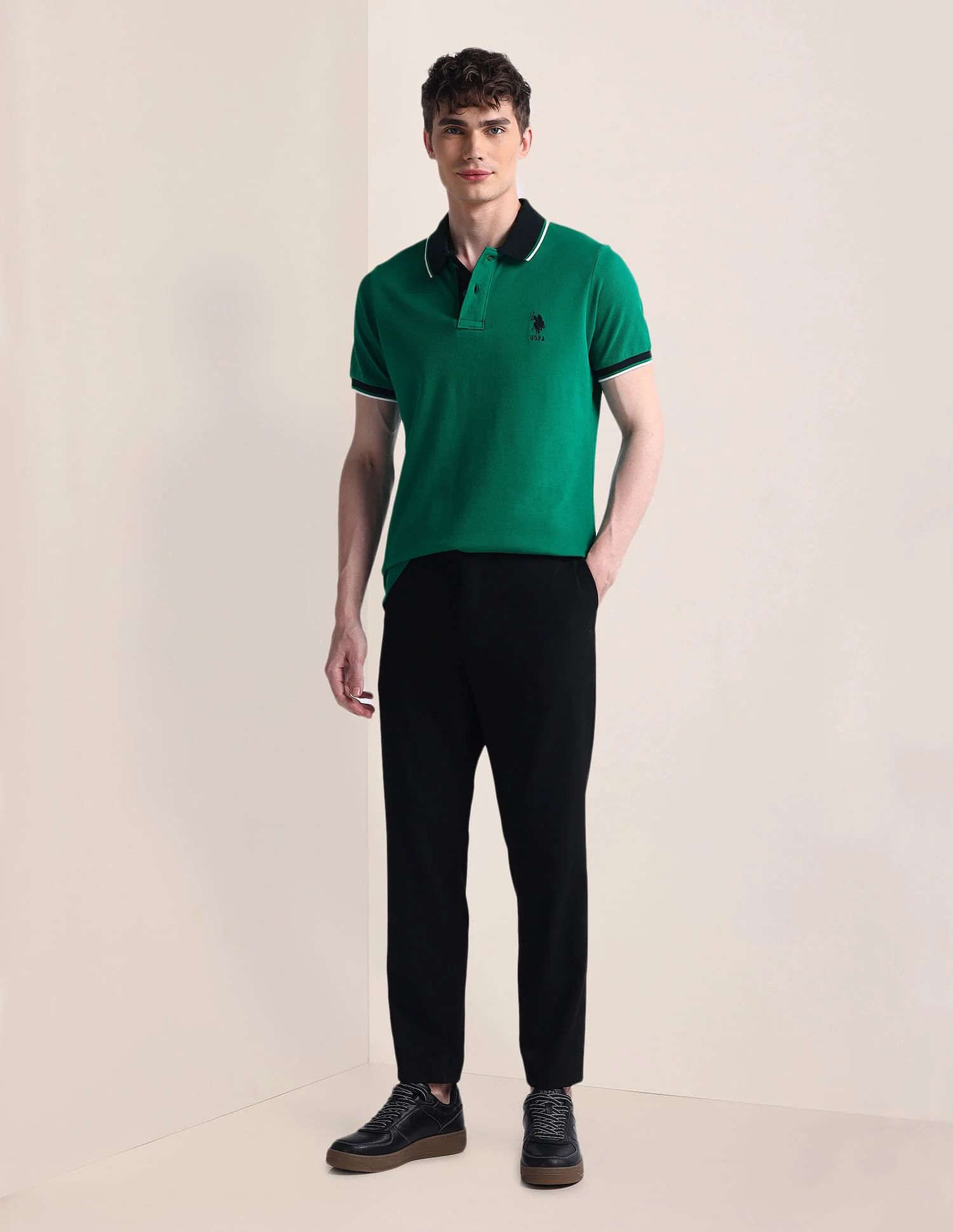 Slim Fit Short Sleeve Polo Shirt - Image 3