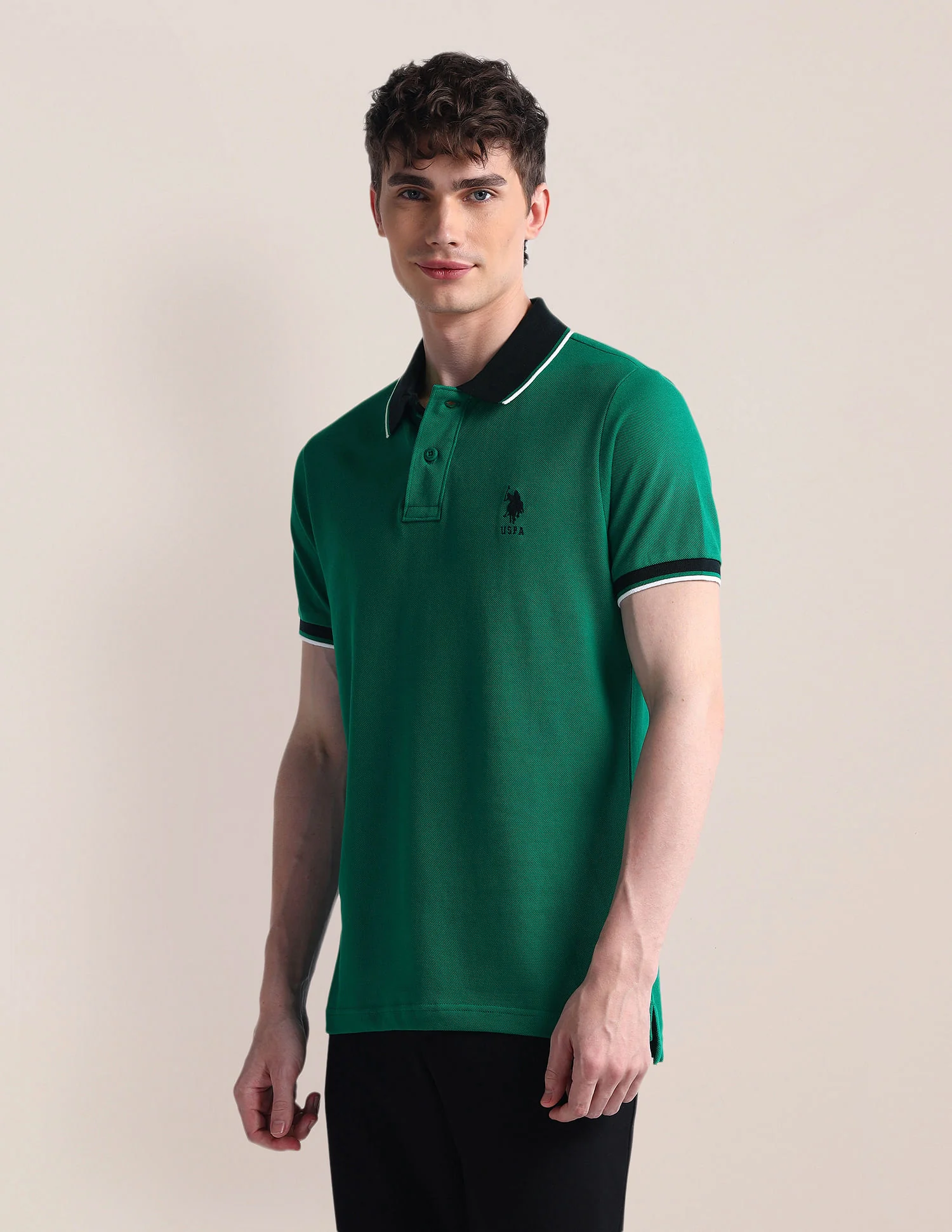 Slim Fit Short Sleeve Polo Shirt - Image 4