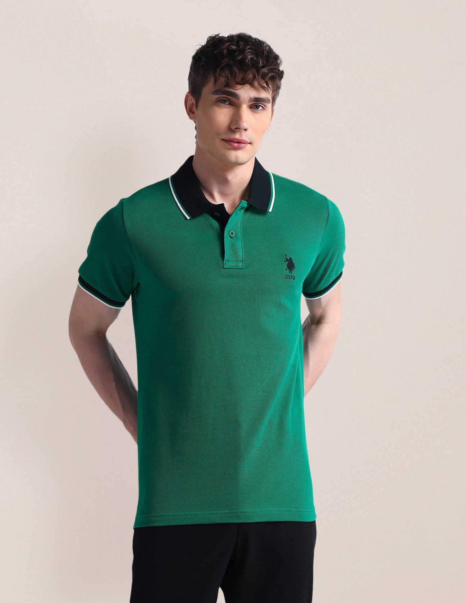 Slim Fit Short Sleeve Polo Shirt - Image 6