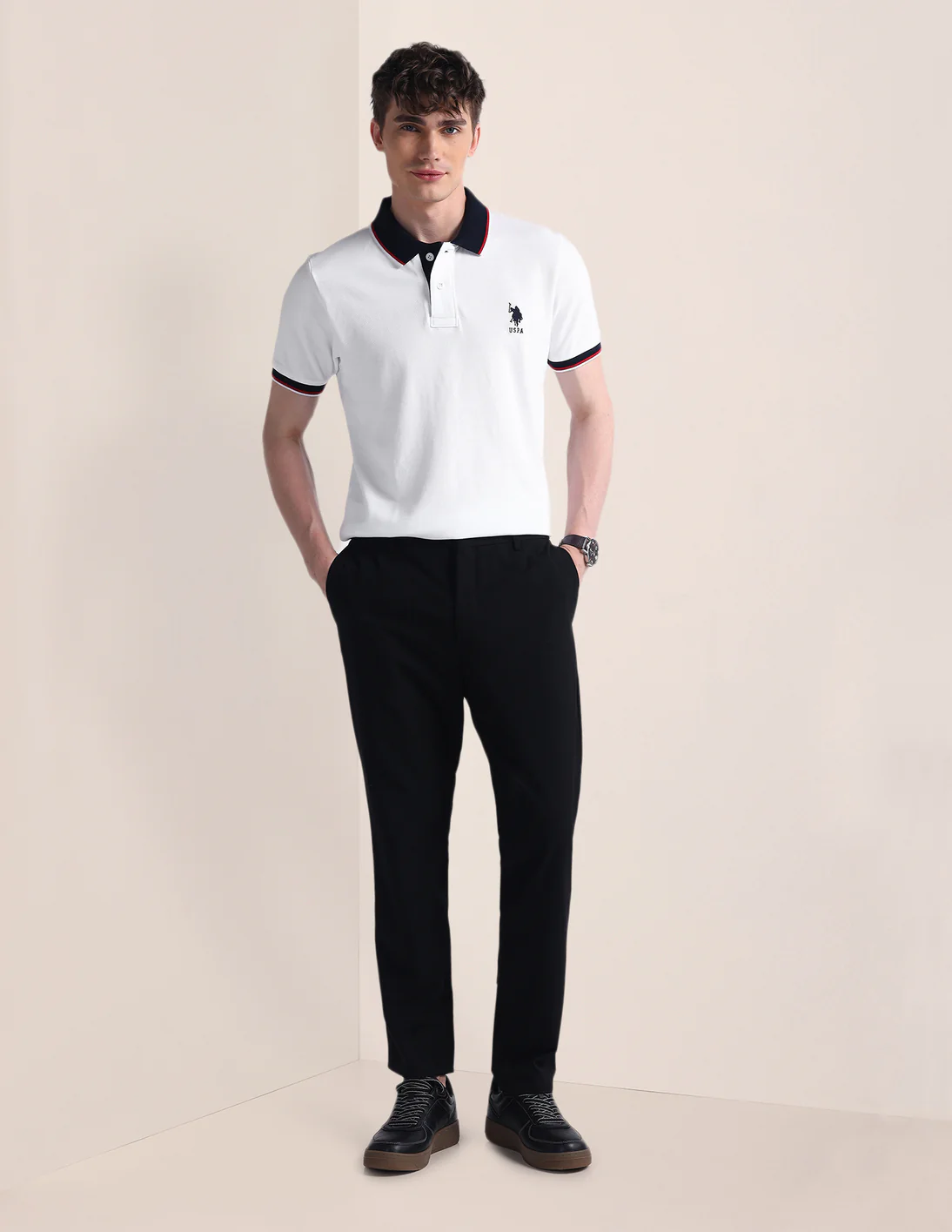 Slim Fit Short Sleeve Polo Shirt - Image 3
