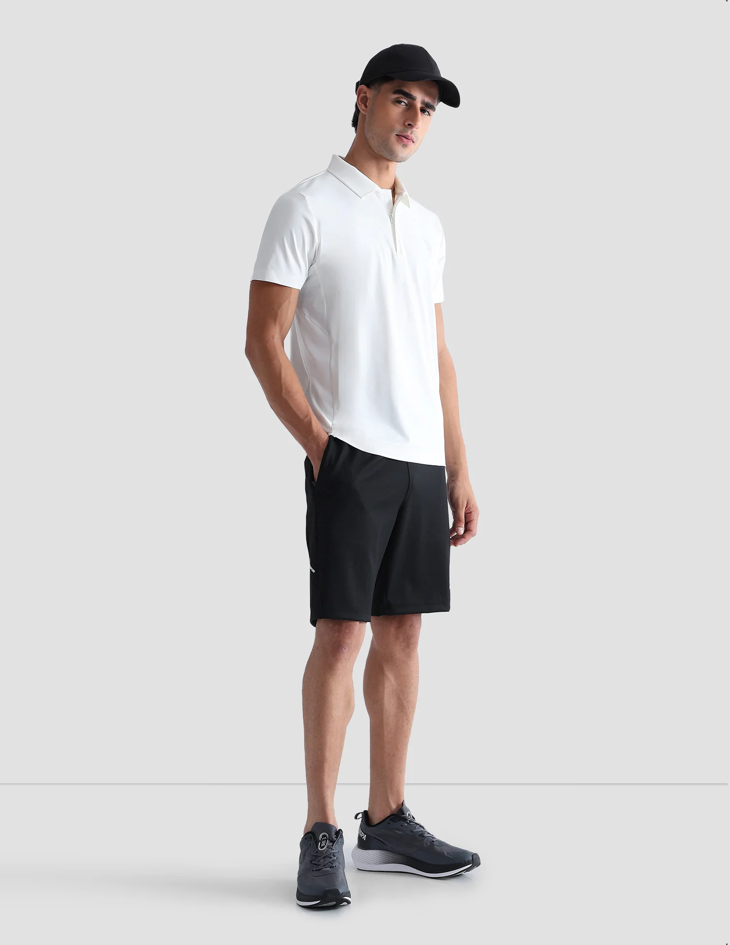 Slim Fit Solid Active Polo Shirt - Image 3