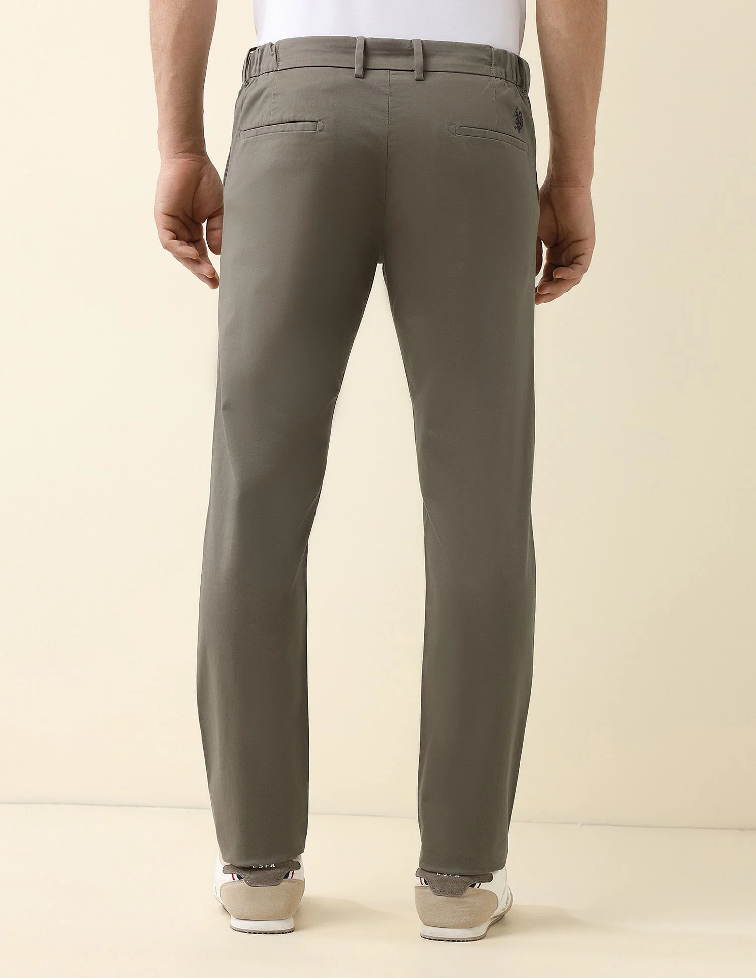 Slim Fit Solid Chinos - Image 5