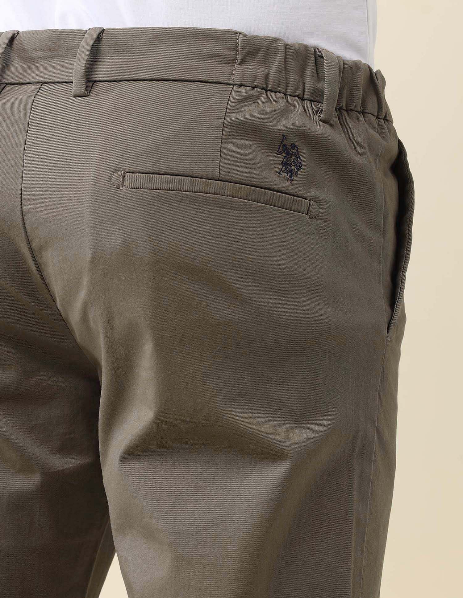 Slim Fit Solid Chinos - Image 8