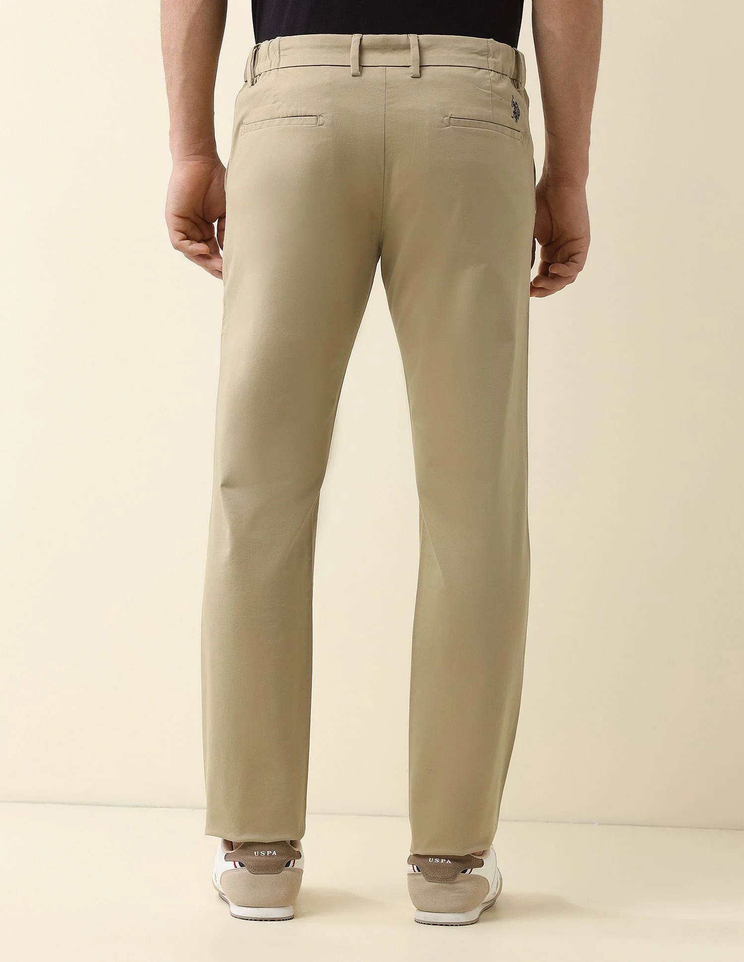 Slim Fit Solid Chinos - Image 5
