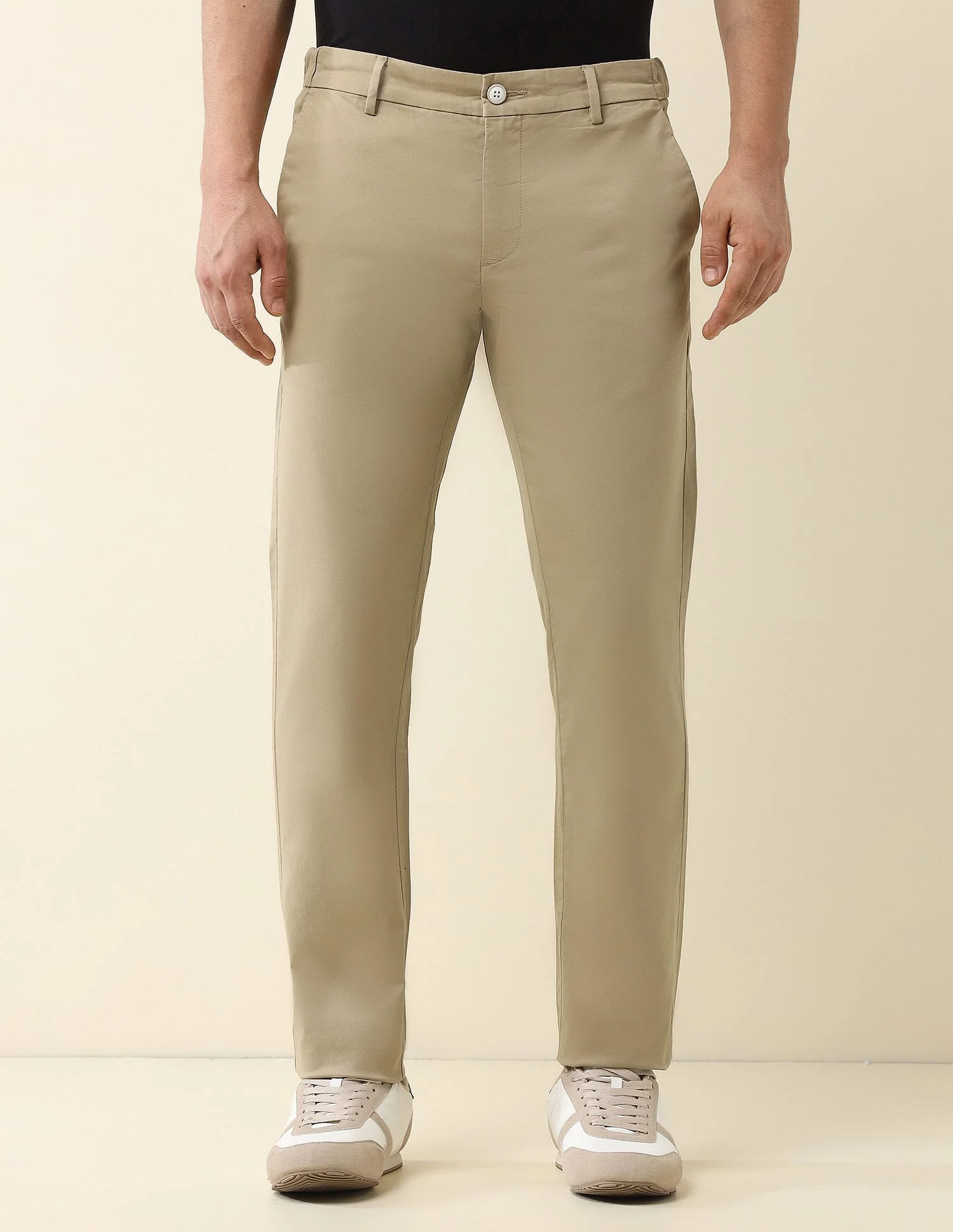 Slim Fit Solid Chinos - Image 6