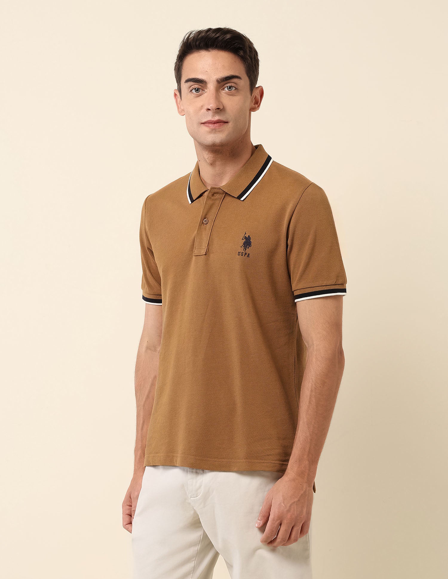 Slim Fit Solid Polo Shirt - Image 4
