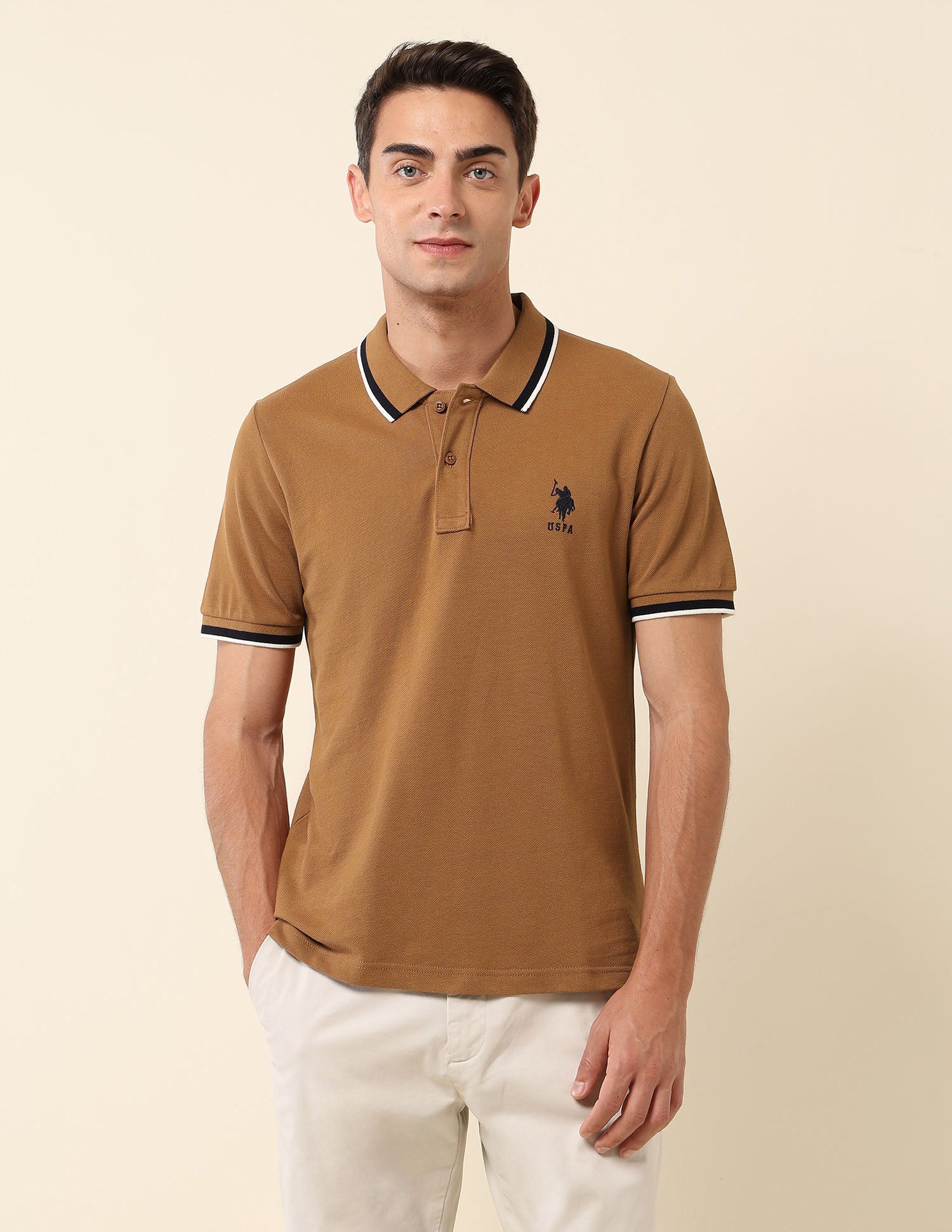 Slim Fit Solid Polo Shirt - Image 6