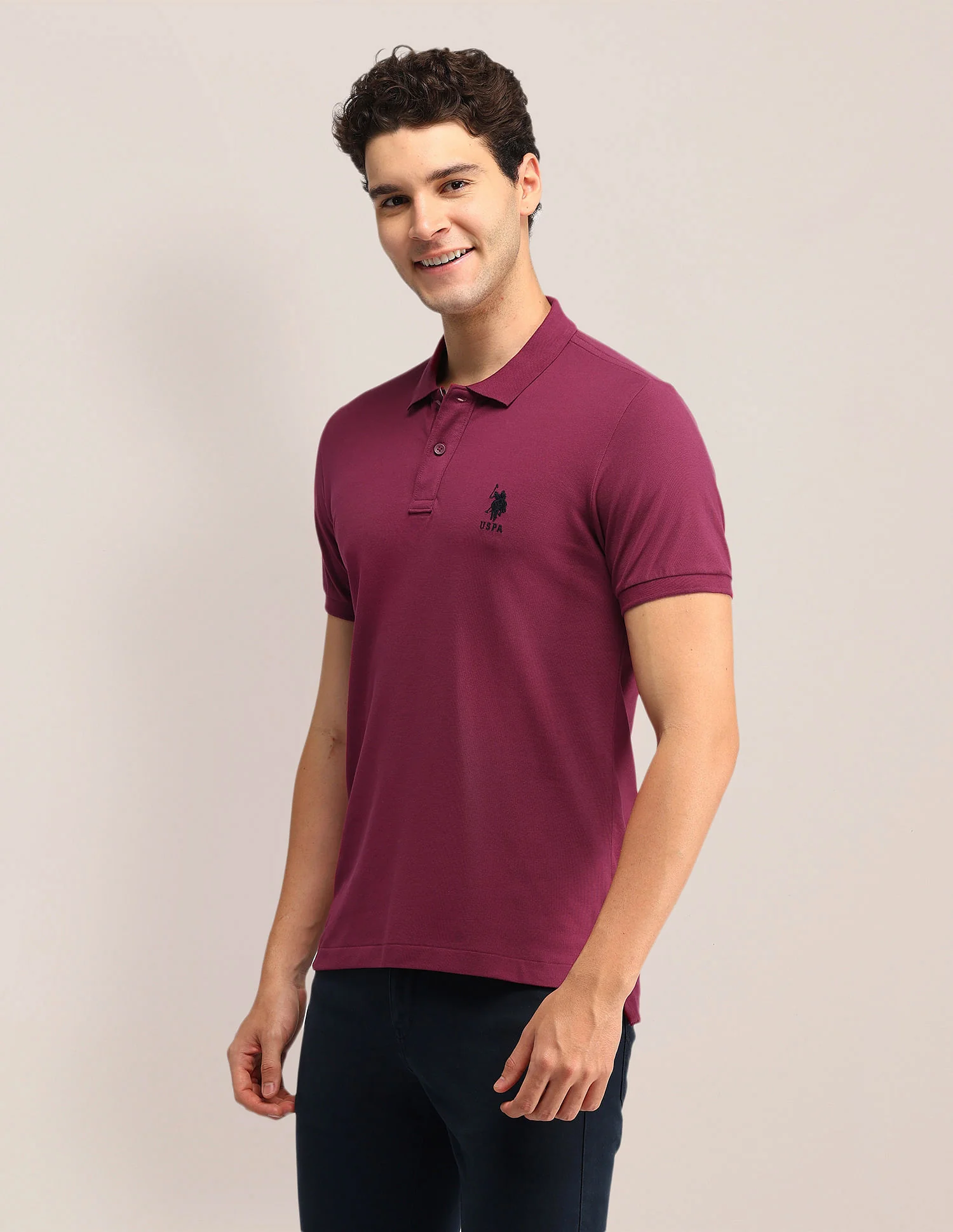 Slim Fit Solid Polo Shirt - Image 4