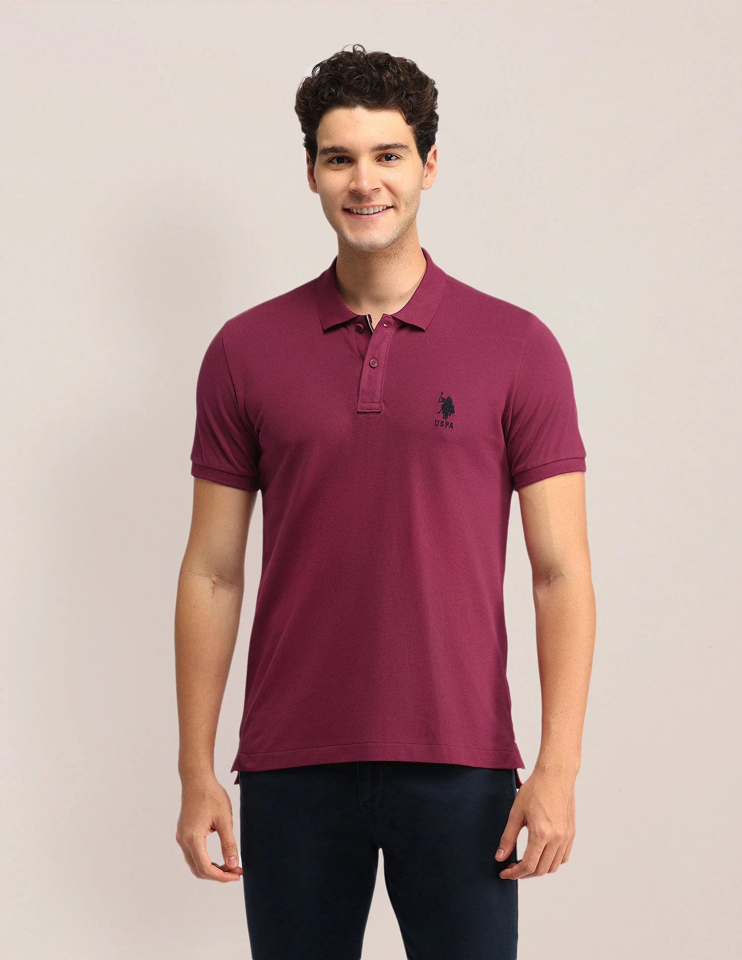 Slim Fit Solid Polo Shirt - Image 6