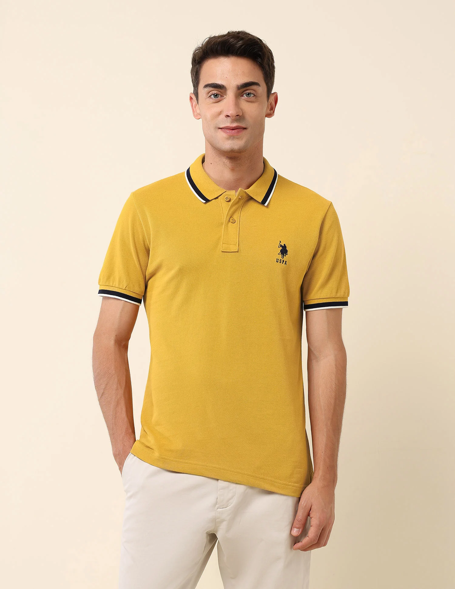 Slim Fit Solid Polo Shirt - Image 6