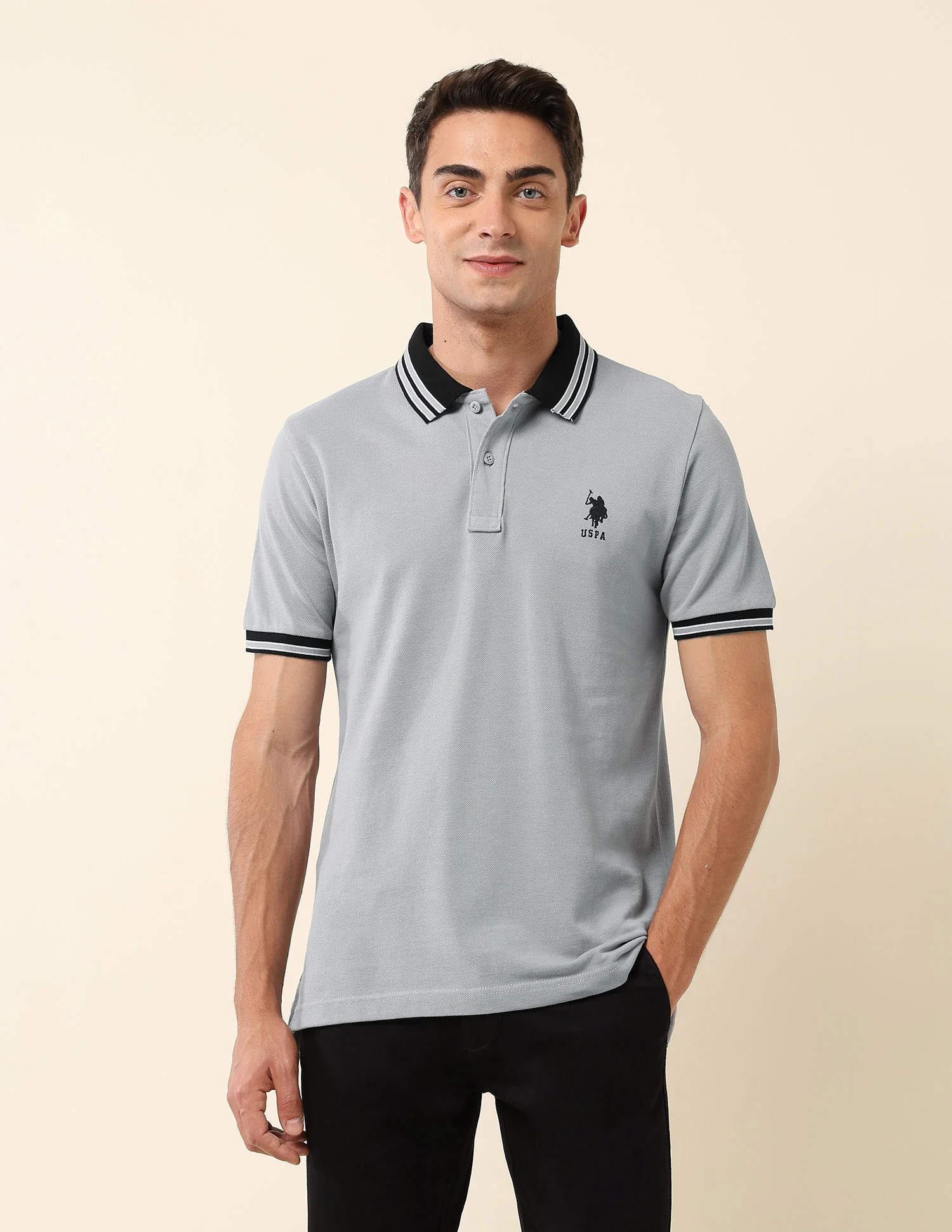 Slim Fit Solid Polo Shirt - Image 6