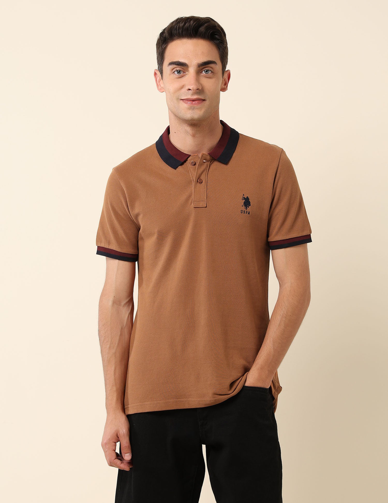 Slim Fit Solid Polo Shirt - Image 6
