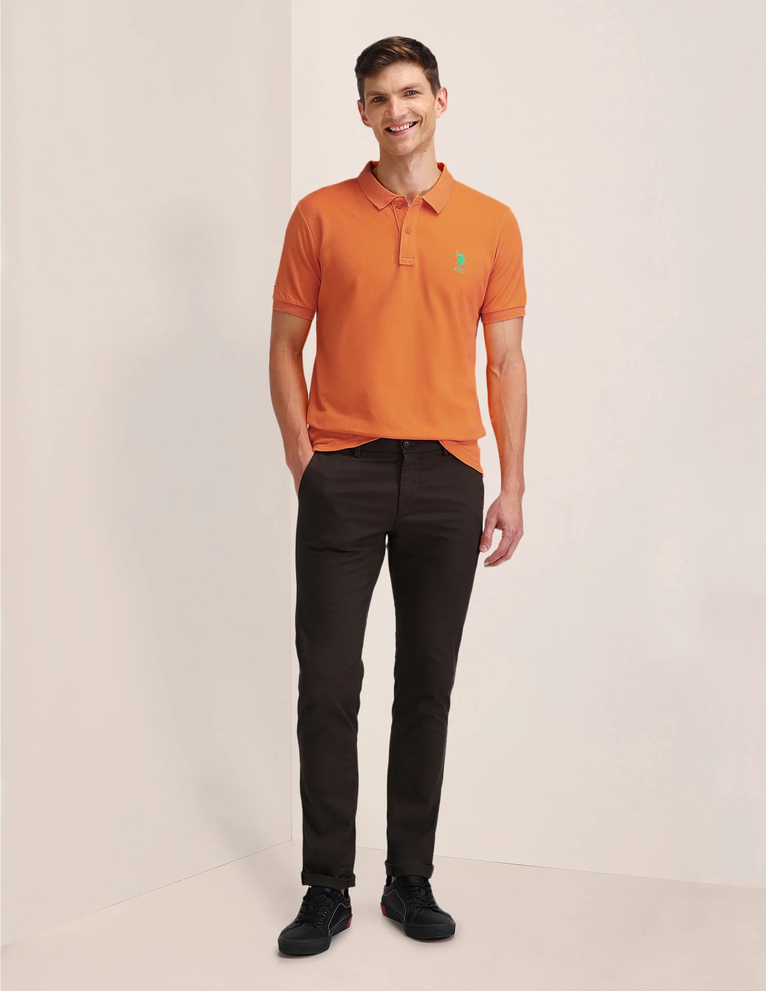 Slim Fit Solid Polo Shirt - Image 3