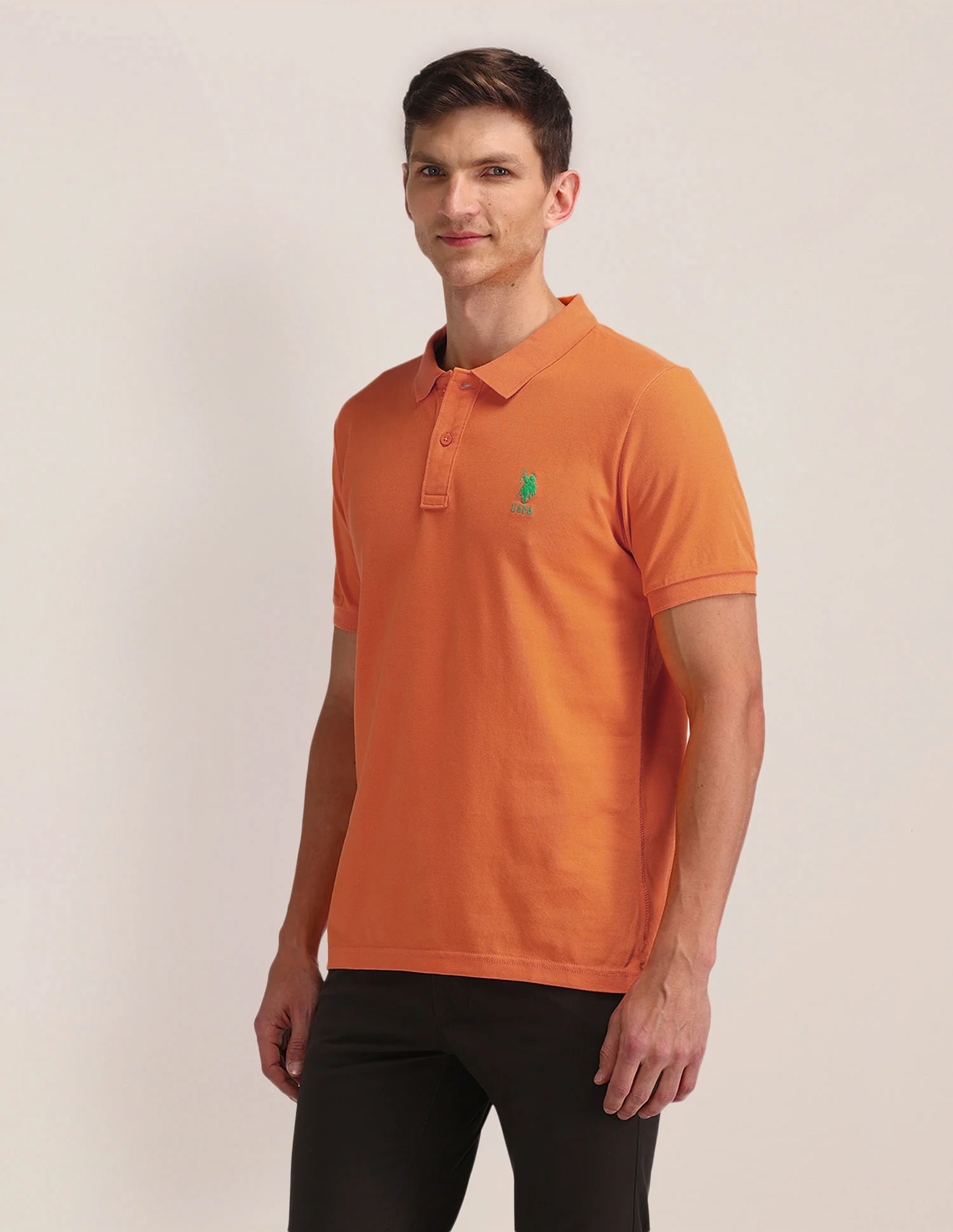 Slim Fit Solid Polo Shirt - Image 4