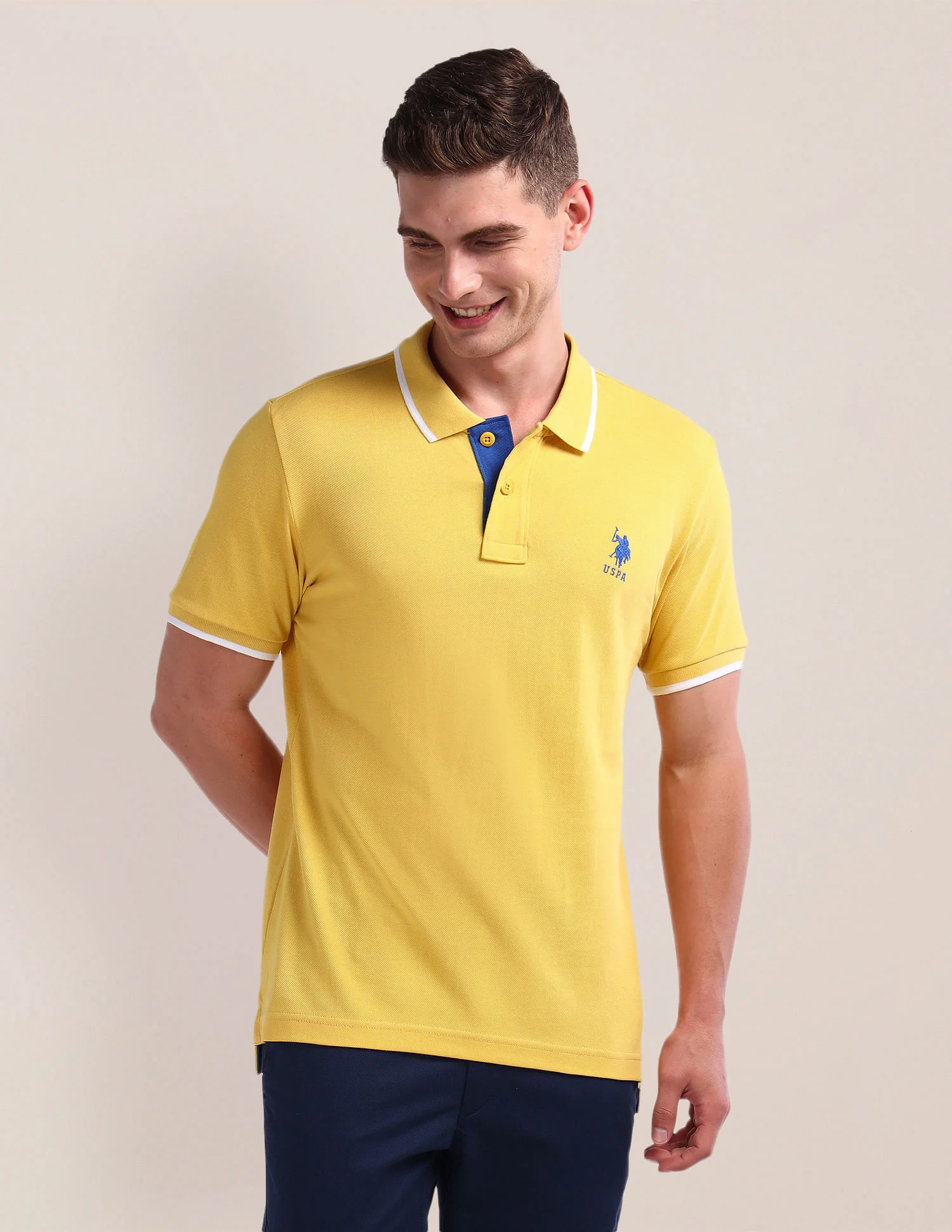 Slim Fit Solid Polo Shirt - Image 6