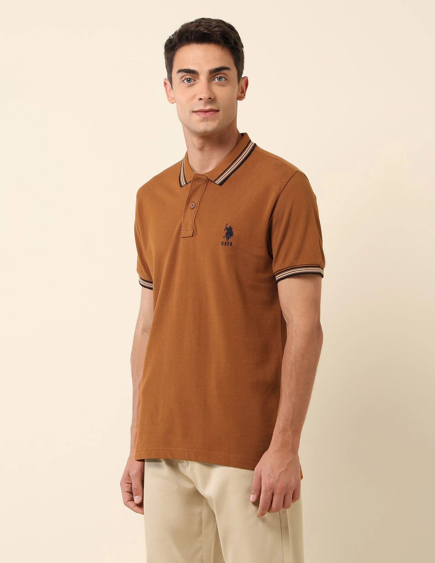 Slim Fit Solid Polo Shirt - Image 4