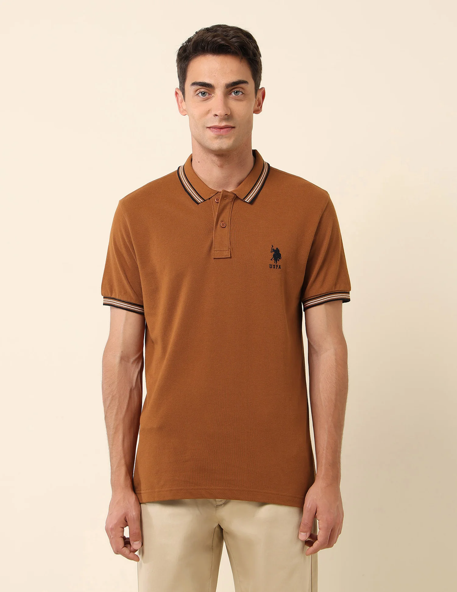 Slim Fit Solid Polo Shirt - Image 6