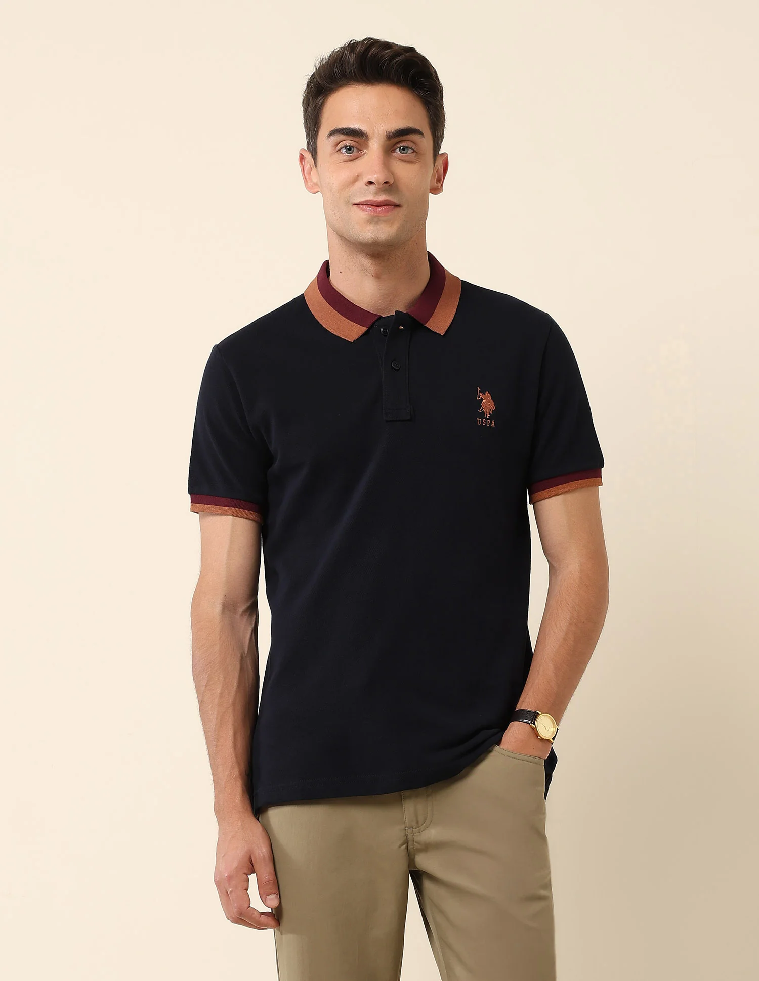 Slim Fit Solid Polo Shirt