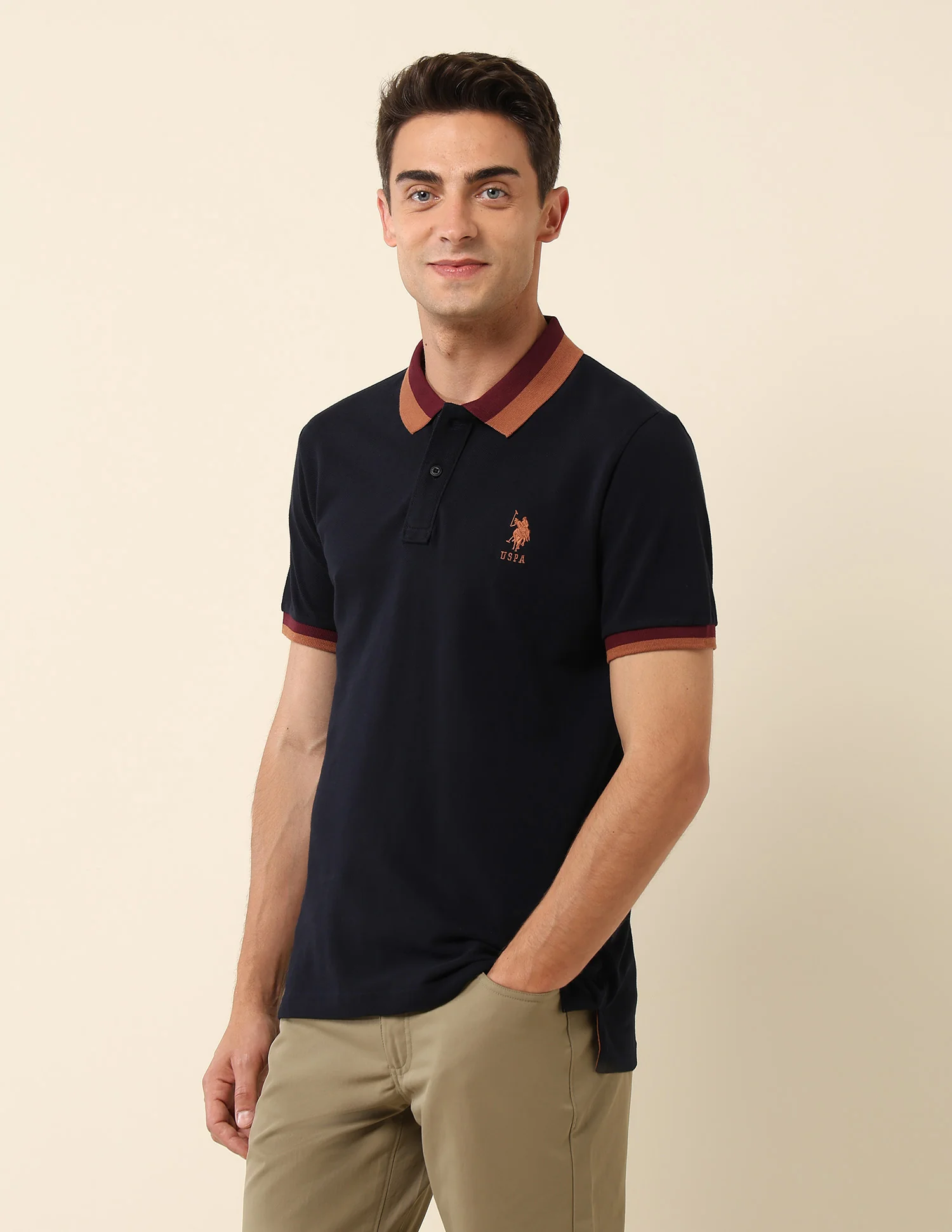 Slim Fit Solid Polo Shirt - Image 4