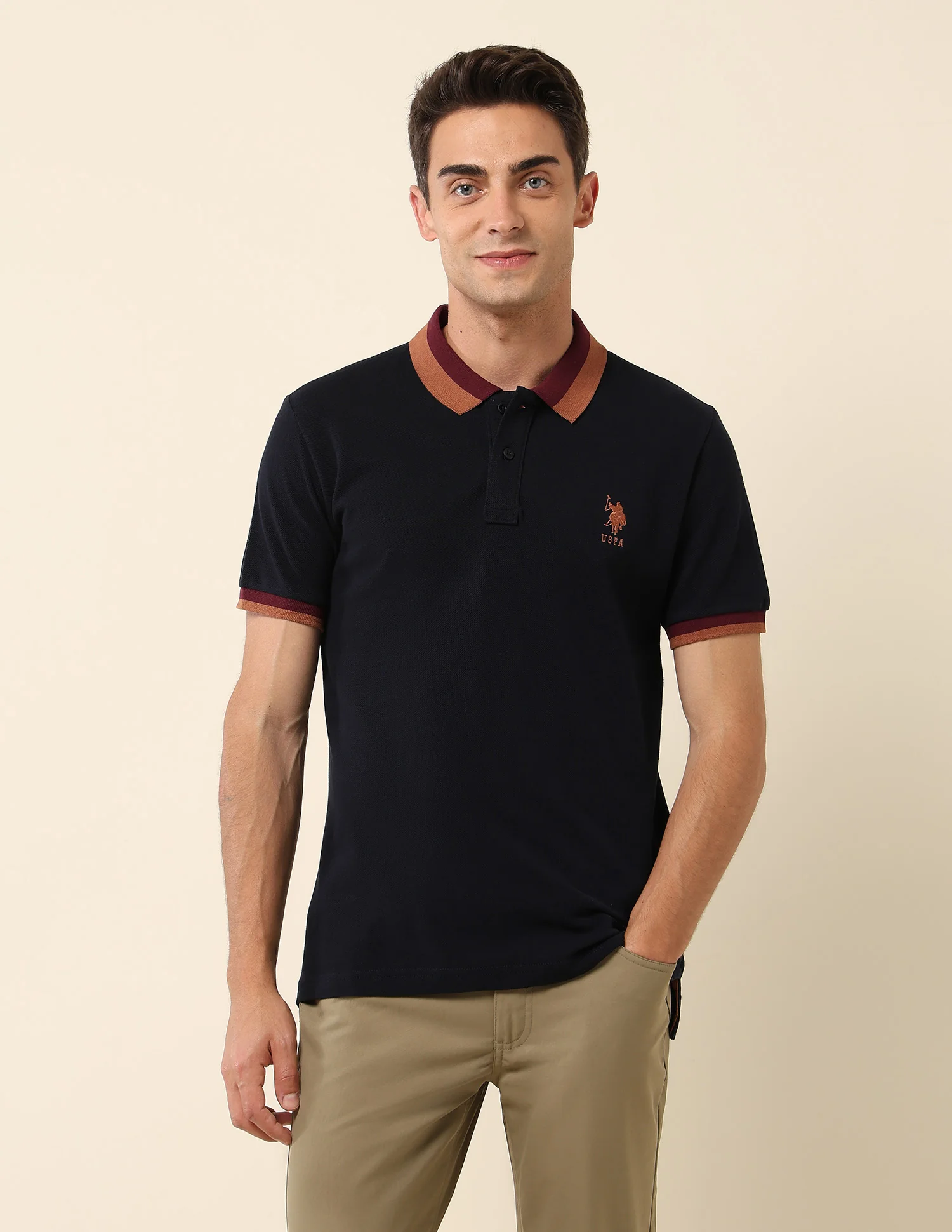 Slim Fit Solid Polo Shirt - Image 6