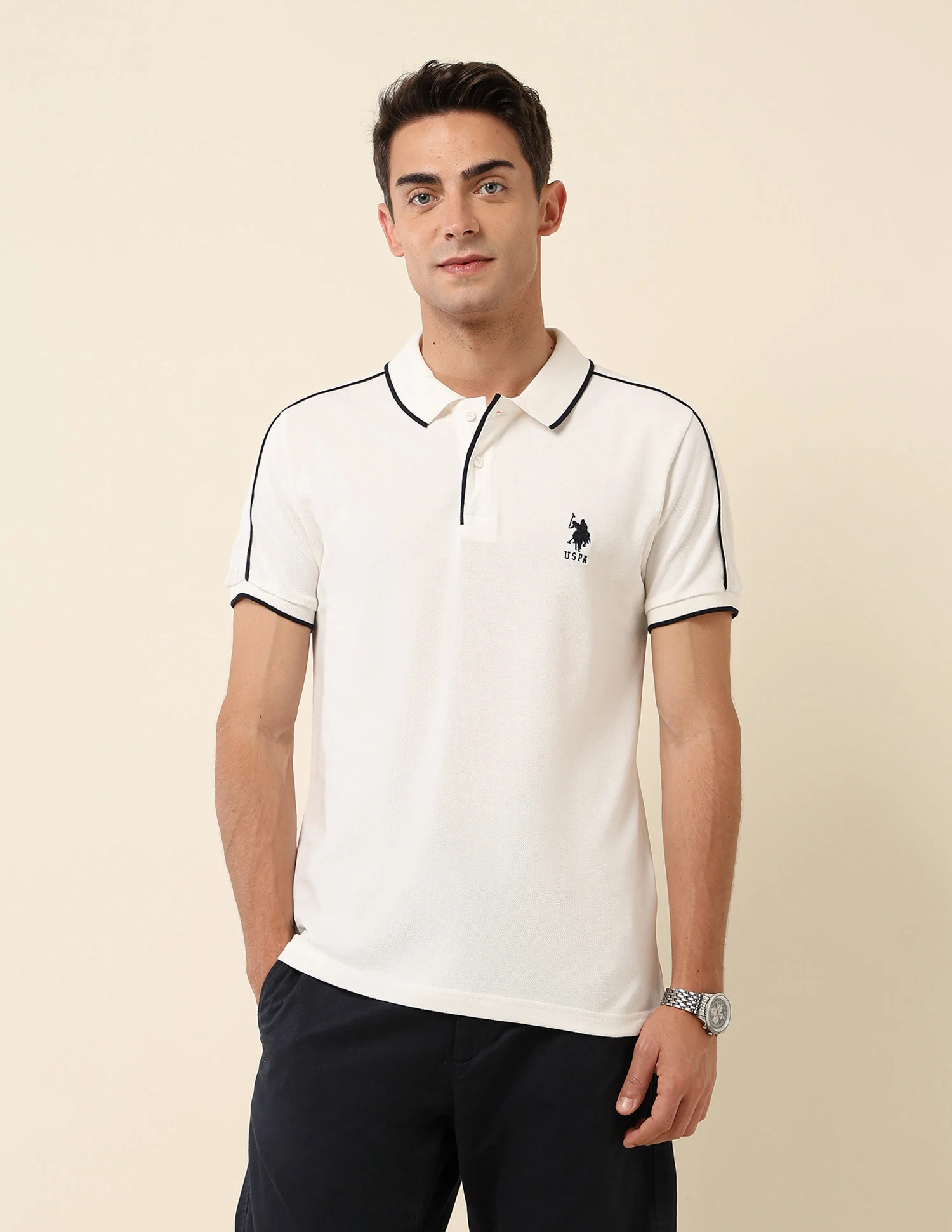 Slim Fit Solid Polo Shirt